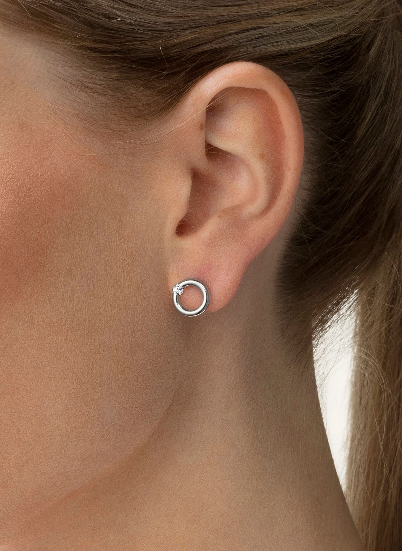 NIESSING Ohrringe SPANNRING®: PLATIN