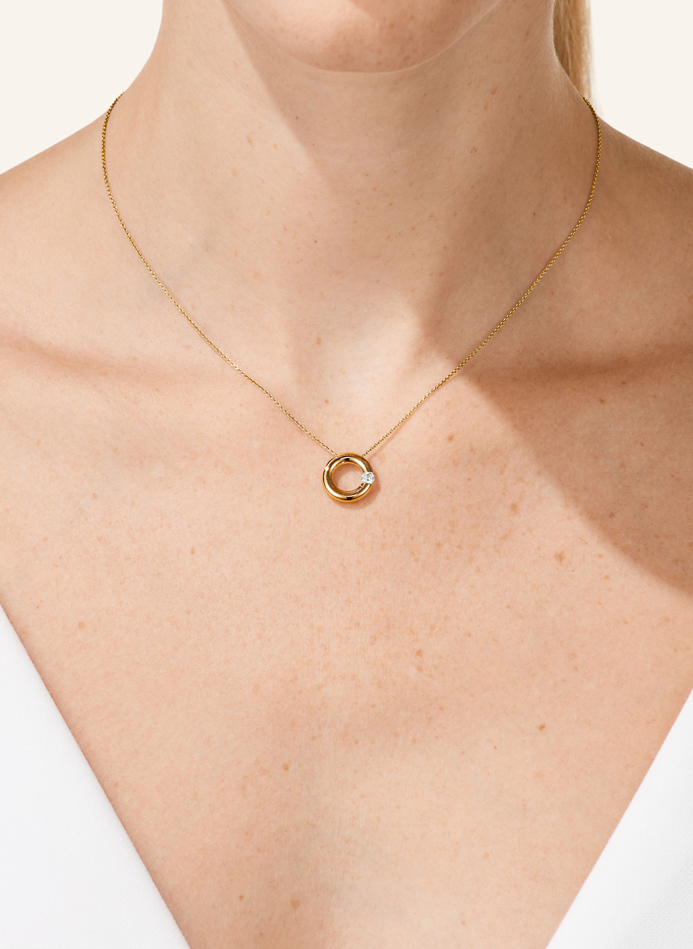 NIESSING Anhänger SPANNRING®: ROSÉGOLD