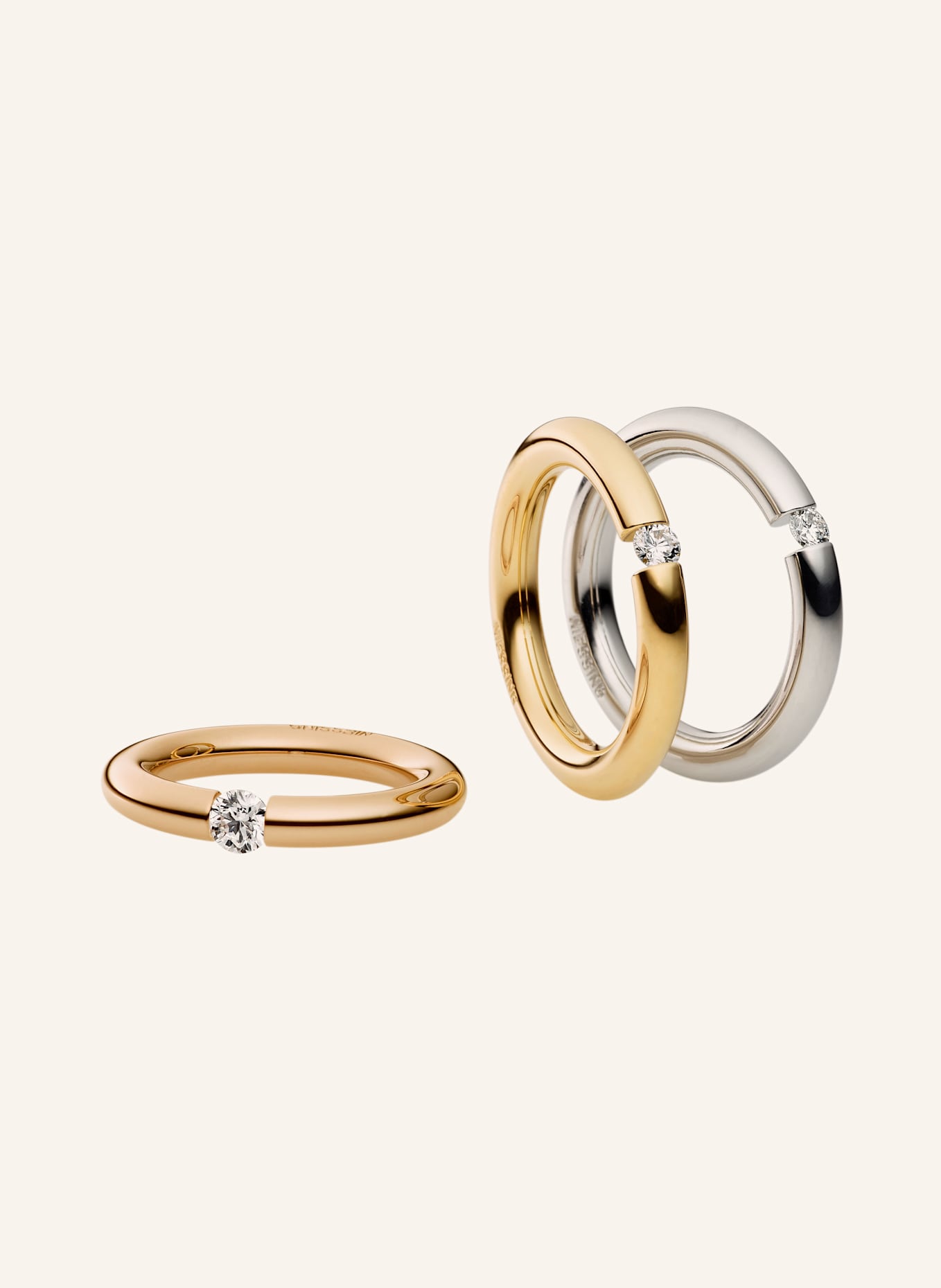 NIESSING Ring SPANNRING® RUND: ROSÉGOLD