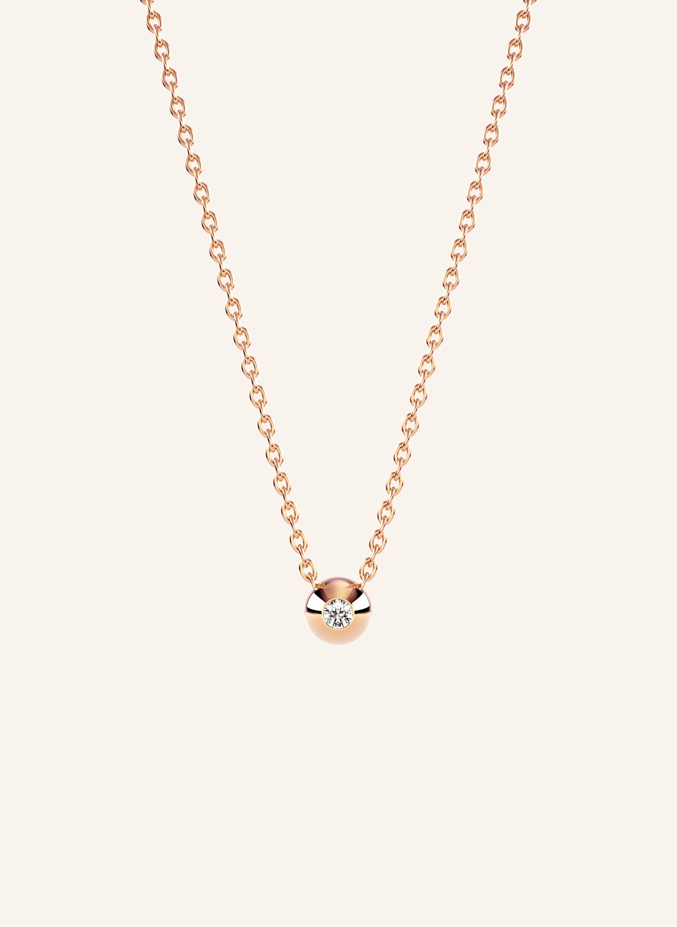 NIESSING Kette KUGELN: ROSÉGOLD