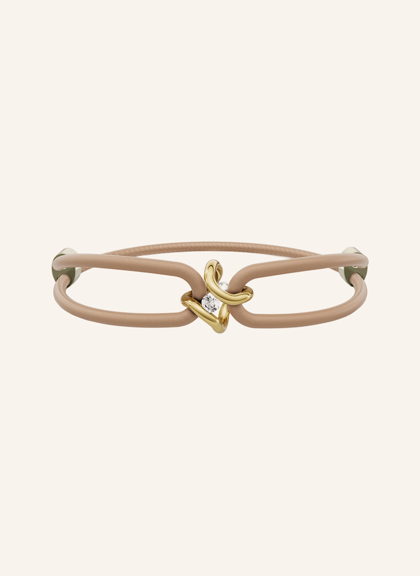 NIESSING Armband SPANNRING® ÄRA: GOLD/ TAUPE