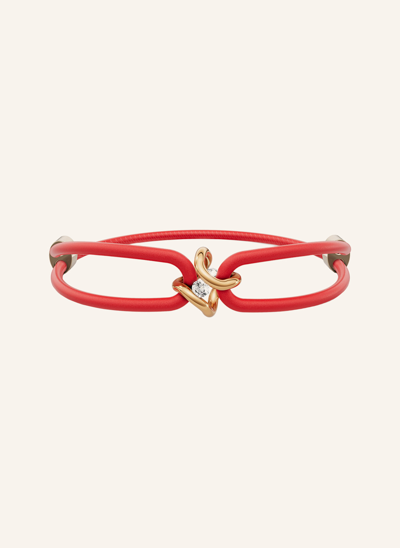 NIESSING Armband SPANNRING® ÄRA: ROSÉGOLD/ ROT