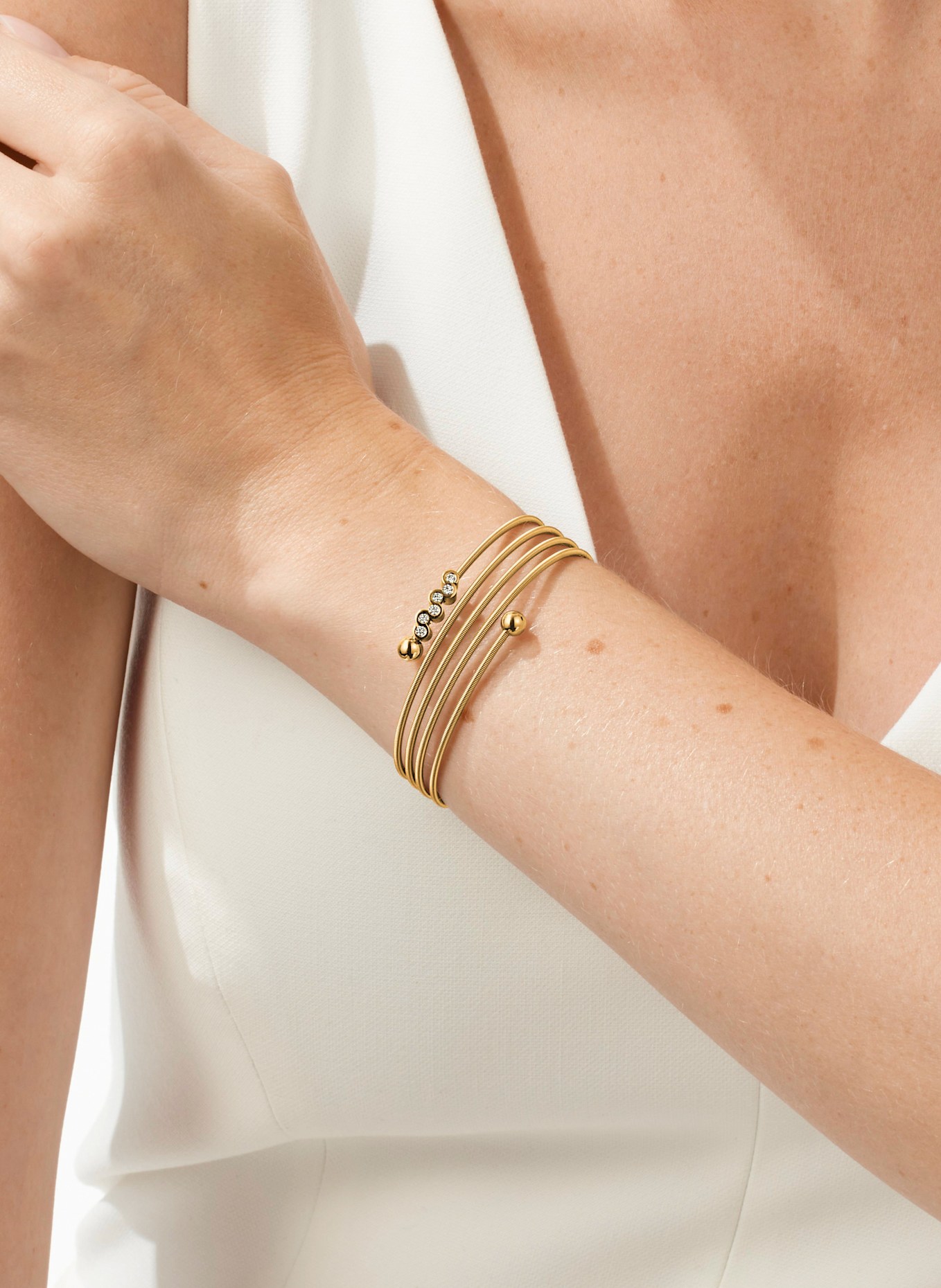 NIESSING Anhänger COLETTE C DIAMOND WAVE: GOLD