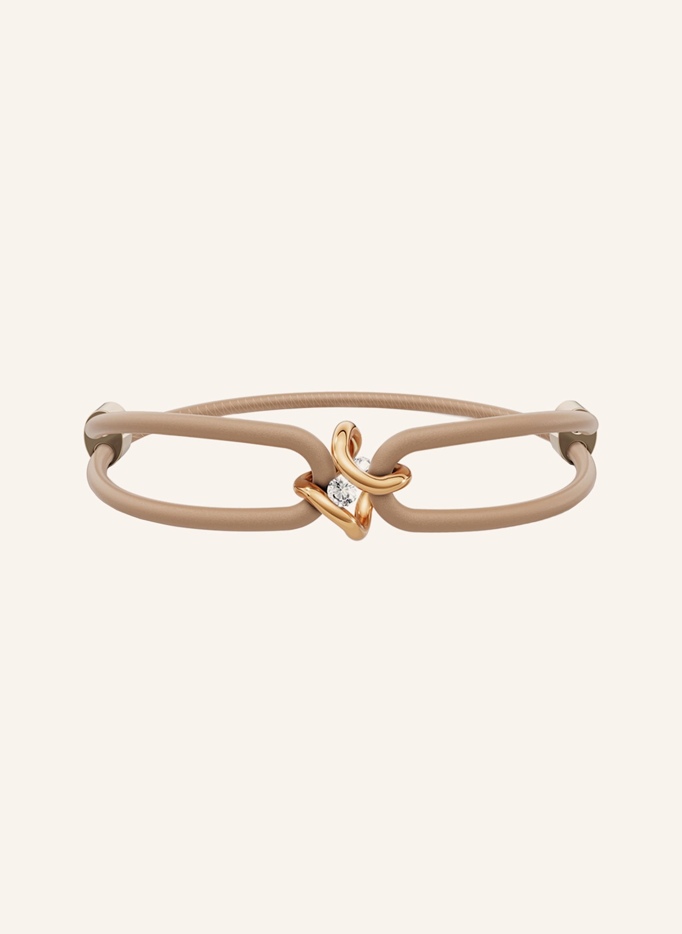 NIESSING Armband SPANNRING® ÄRA: ROSÉGOLD/ TAUPE