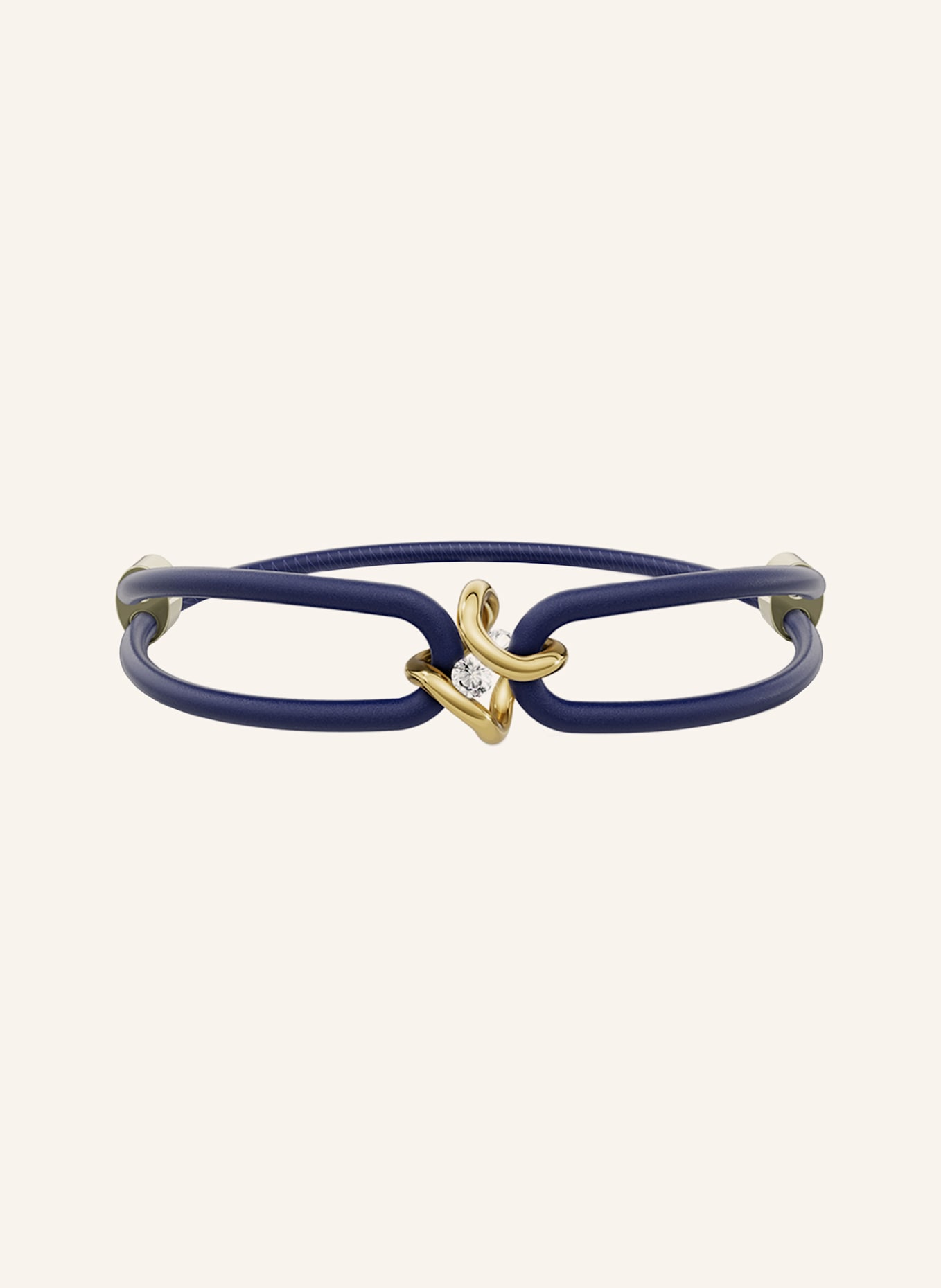 NIESSING Armband SPANNRING® ÄRA: GOLD/ DUNKELBLAU