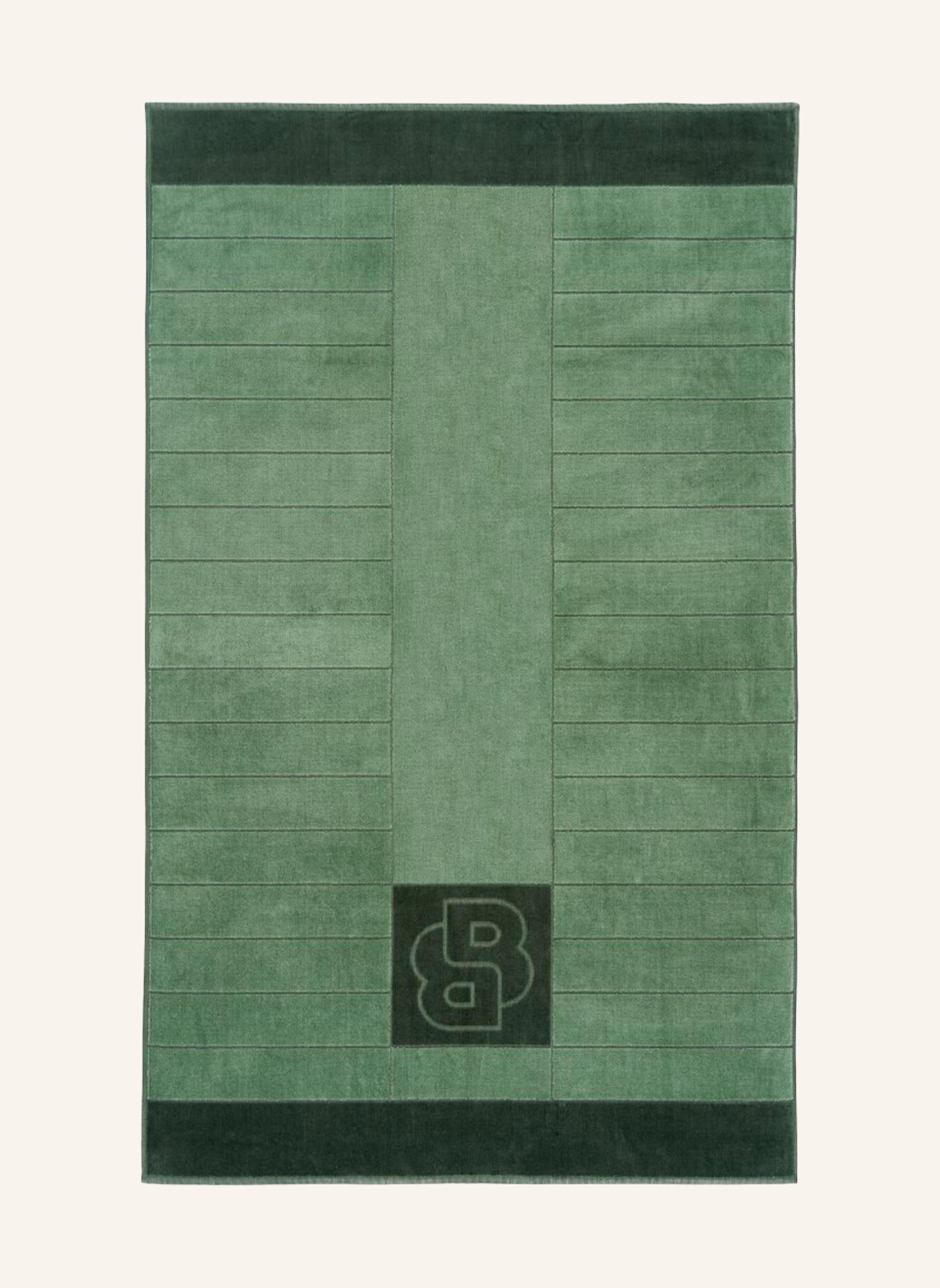 BOSS Badetuch DOUBLEB: DUNKELGRÜN