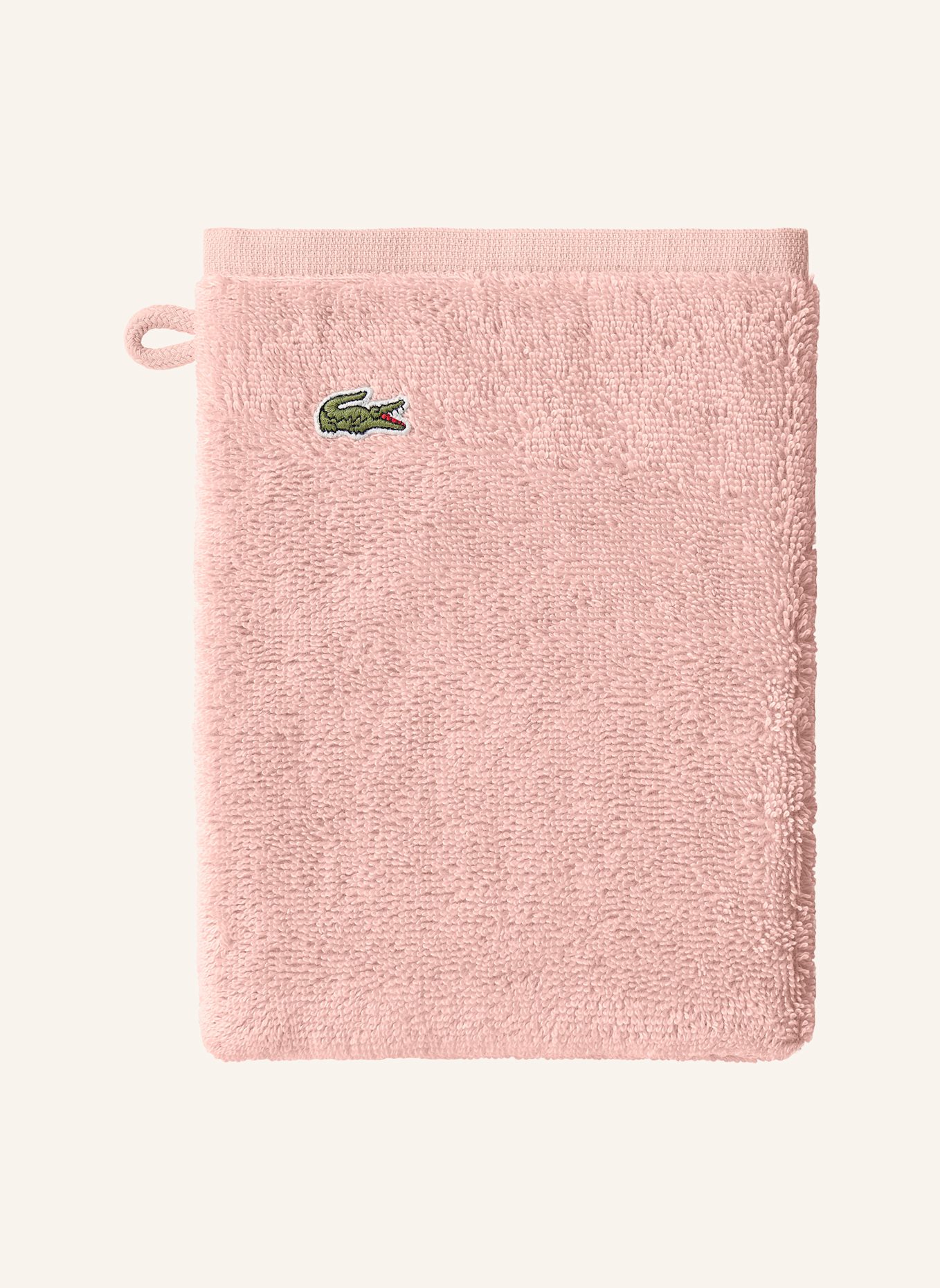 LACOSTE Waschhandschuh 4er Set LLECROCO: ROSÉ