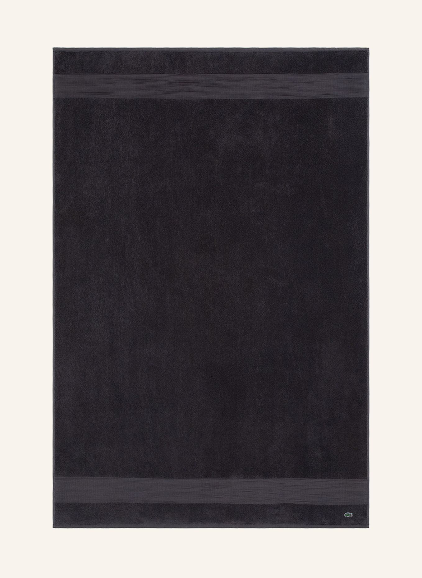 LACOSTE Badetuch LLECROCO: DUNKELGRAU