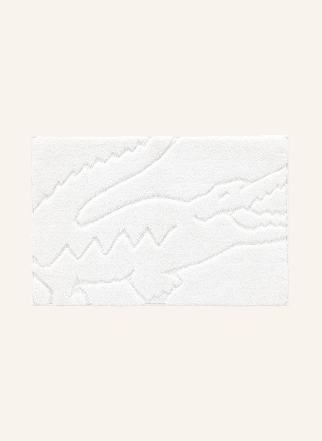 LACOSTE Badematte LHERITAG: WEISS