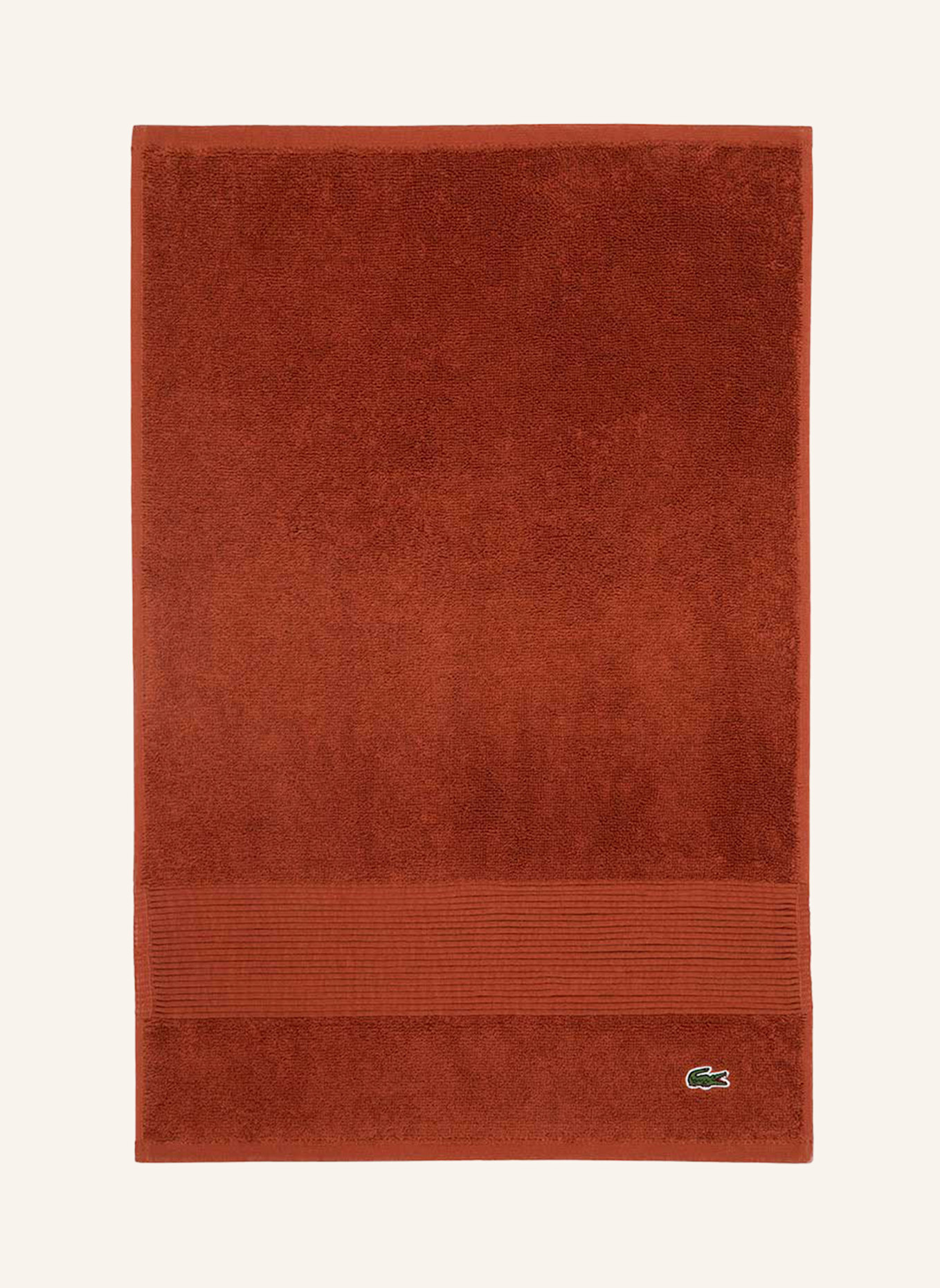 LACOSTE Gästetuch 2er Set LLECROCO: BRAUN