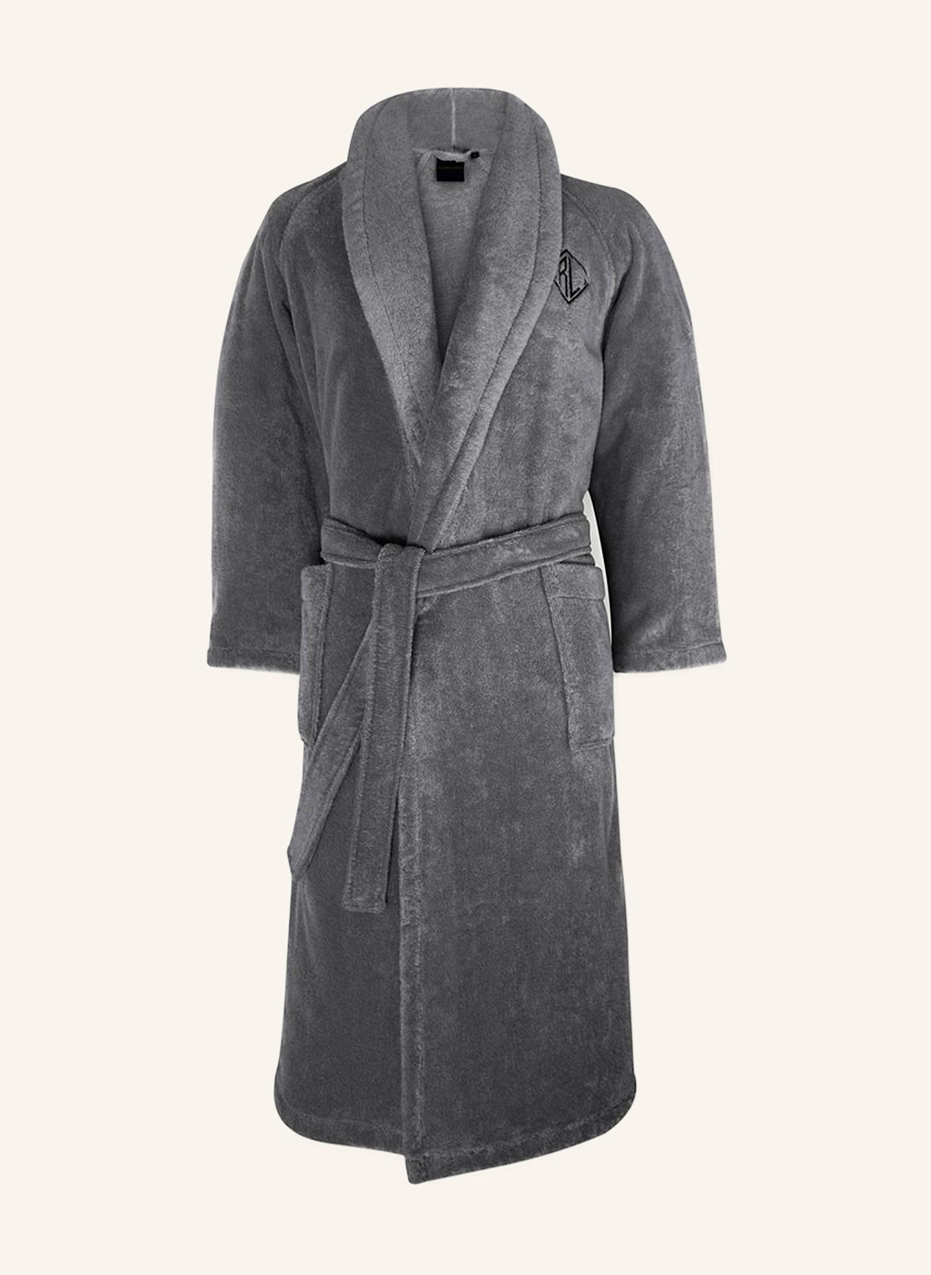 RALPH LAUREN HOME Bademantel LANGDON: DUNKELGRAU