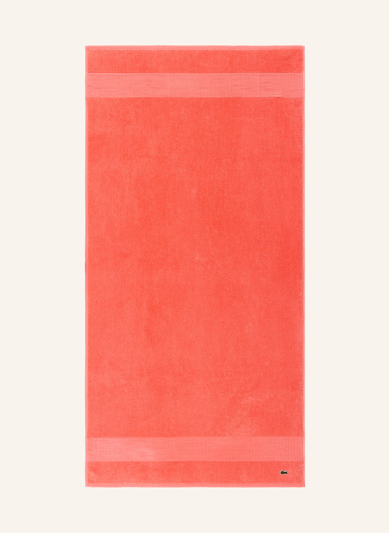 LACOSTE Duschtuch LLECROCO: ORANGE