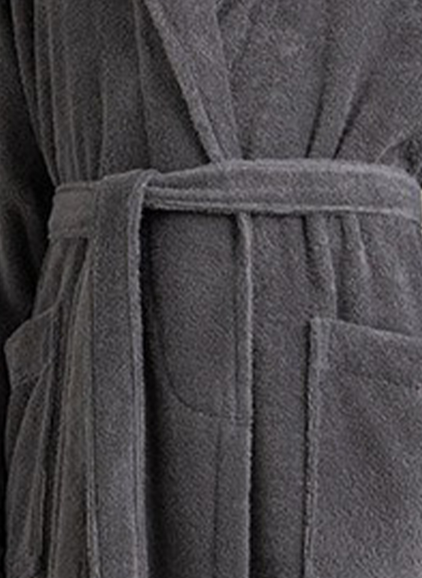 RALPH LAUREN HOME Bademantel LANGDON: DUNKELGRAU