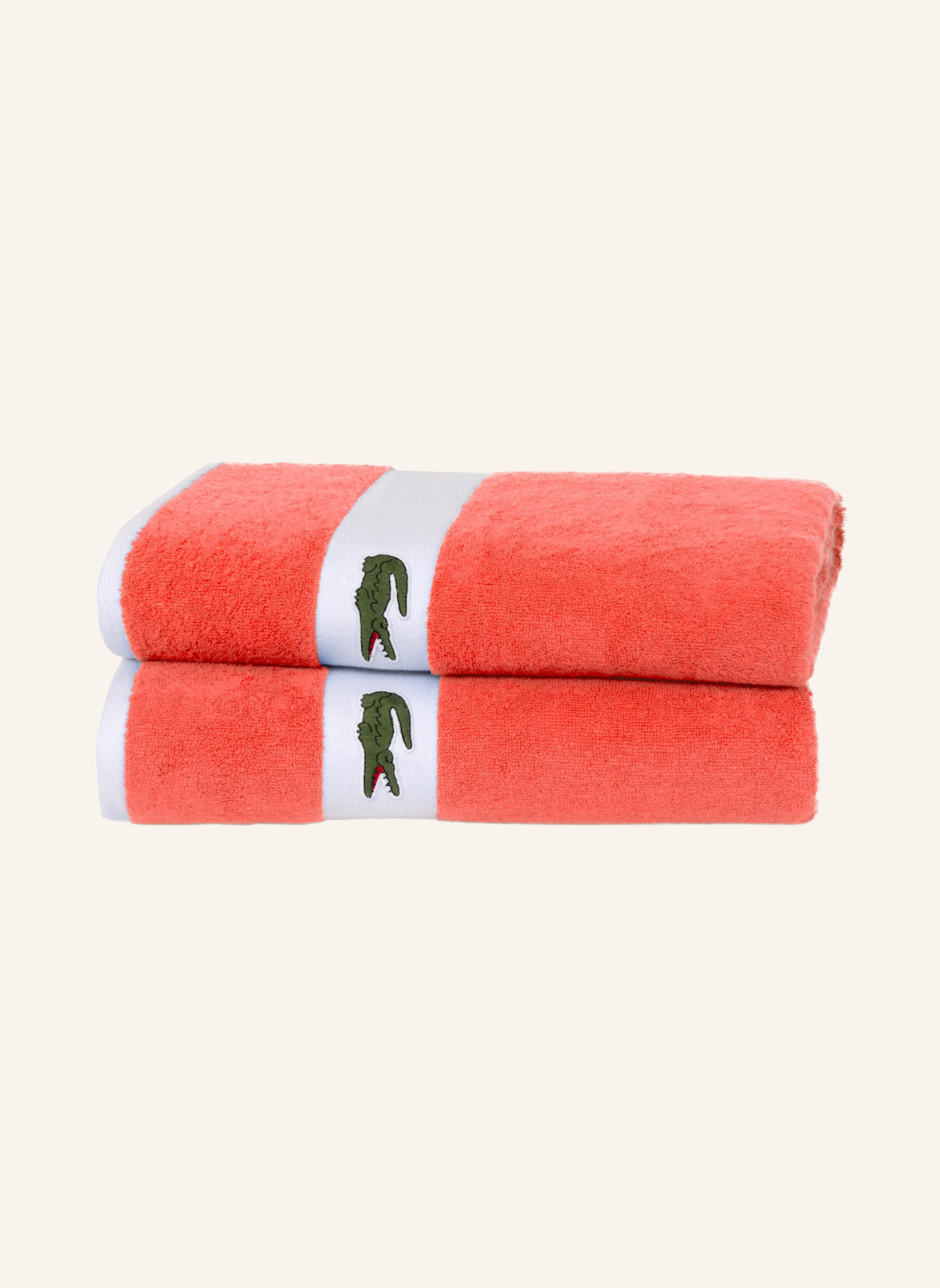 LACOSTE Duschtuch LCASUAL: HELLORANGE