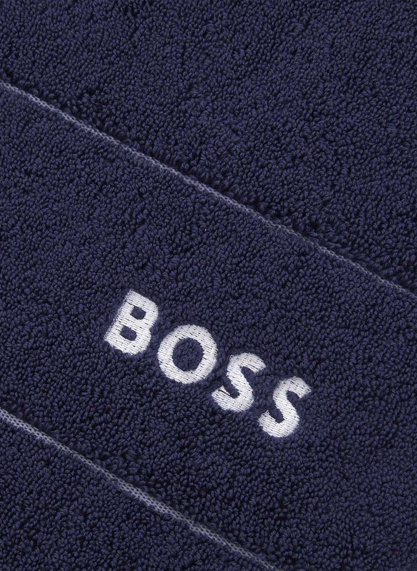BOSS Badetuch PLAIN: DUNKELBLAU