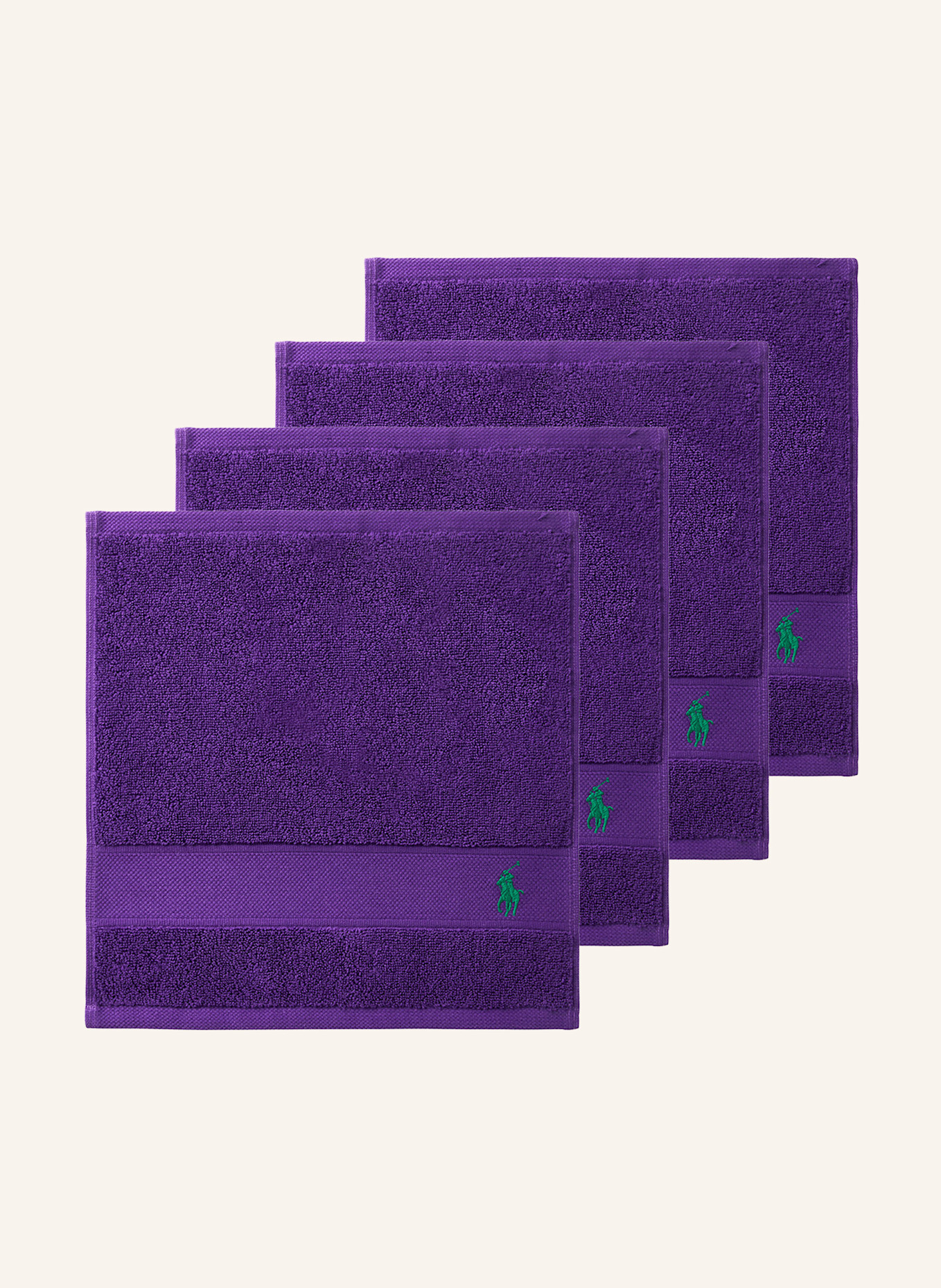 RALPH LAUREN HOME Waschhandschuh 4er Set POLOPLAYER: LILA