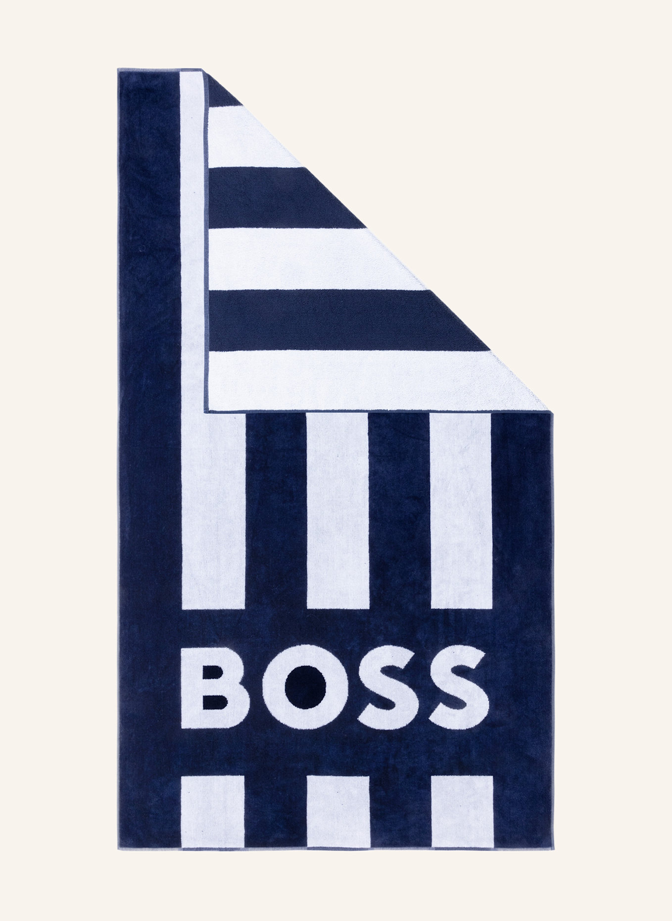 BOSS Strandtuch BATH: DUNKELBLAU