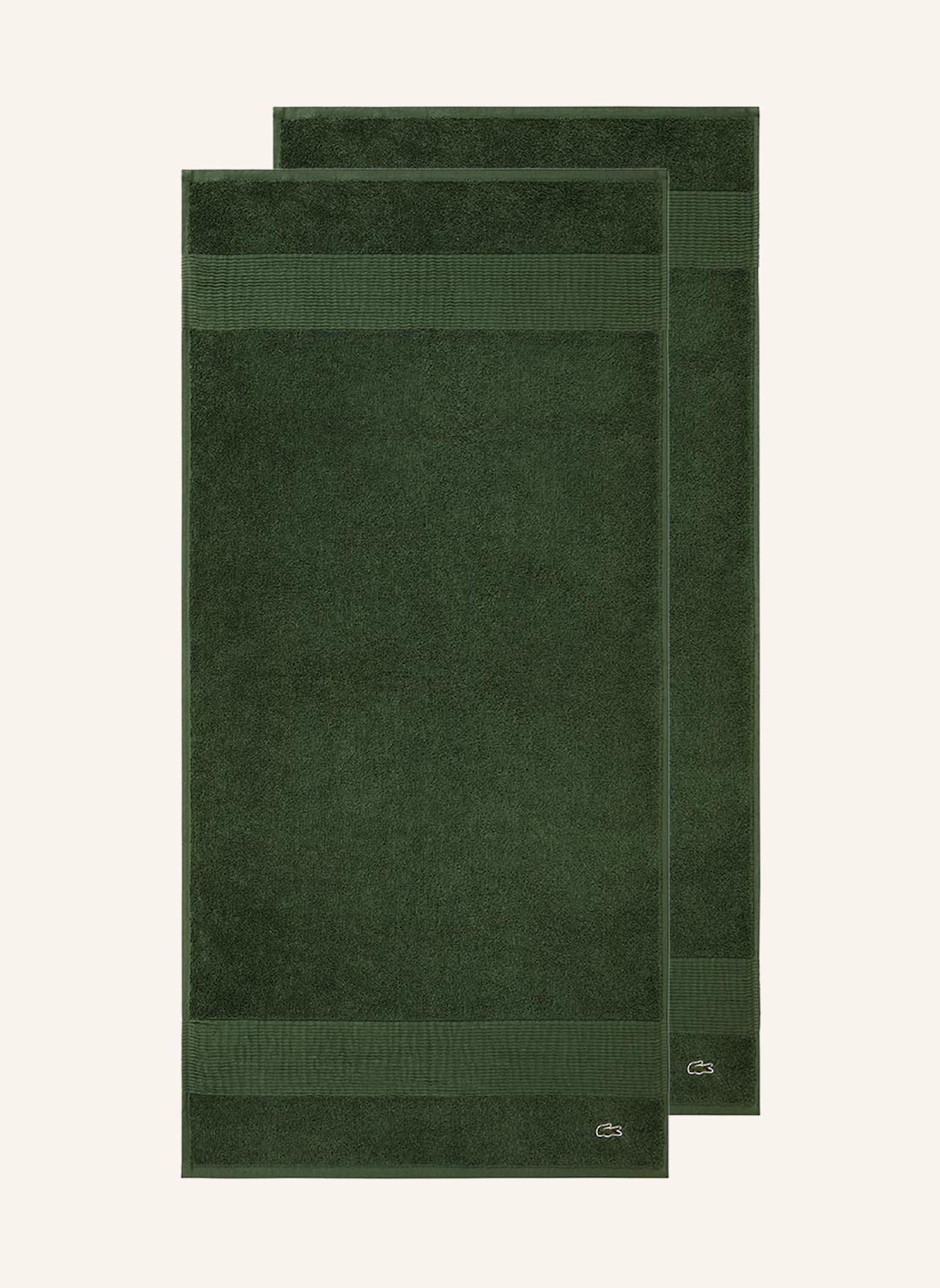 LACOSTE Gästetuch 2er Set LLECROCO: GRÜN