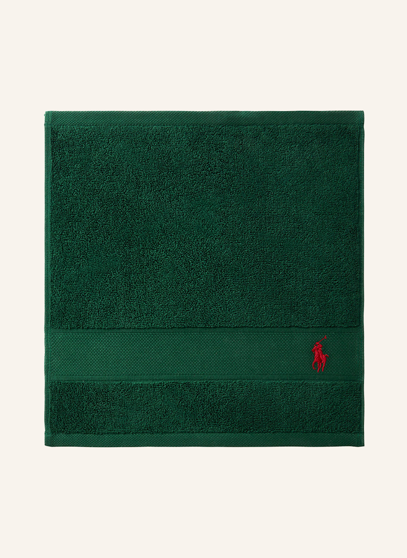 RALPH LAUREN HOME Waschhandschuh 4er Set POLOPLAYER: DUNKELGRÜN