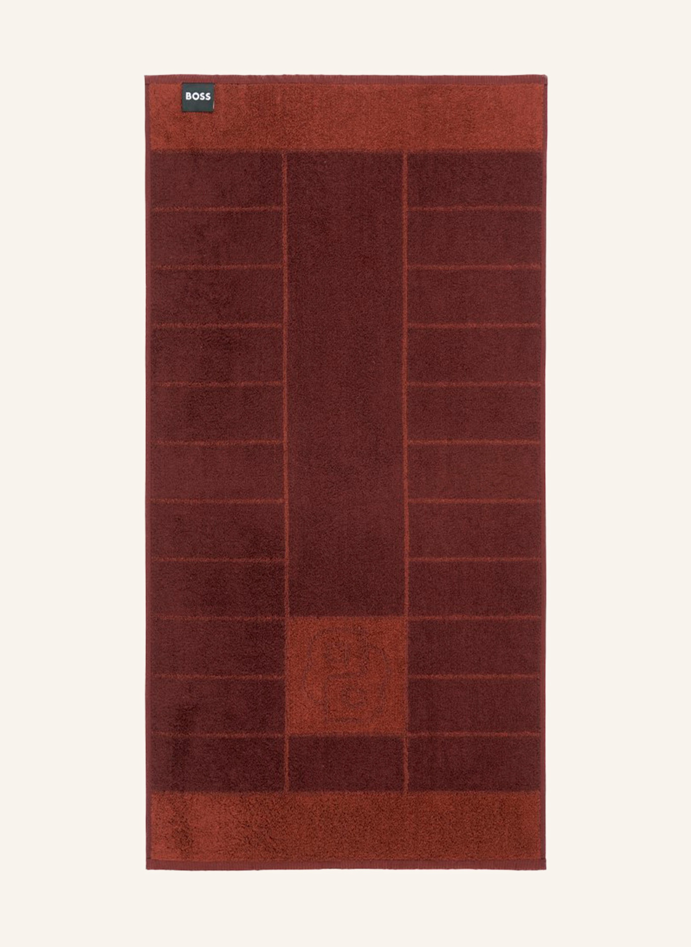 BOSS Handtuch DOUBLEB: ORANGE/ DUNKELORANGE