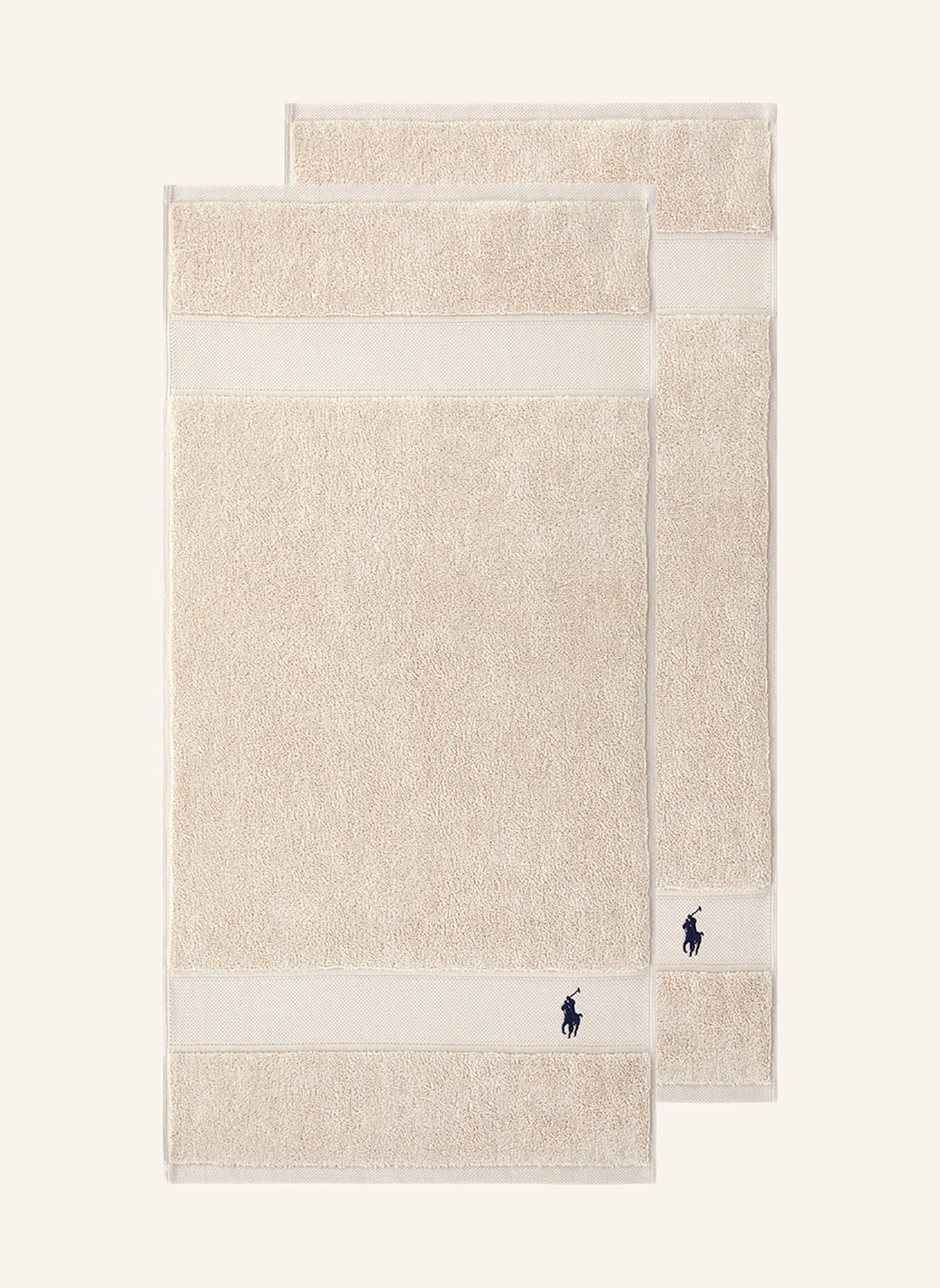 RALPH LAUREN HOME Gästetuch 2er Set POLOPLAYER: BEIGE/ CREME