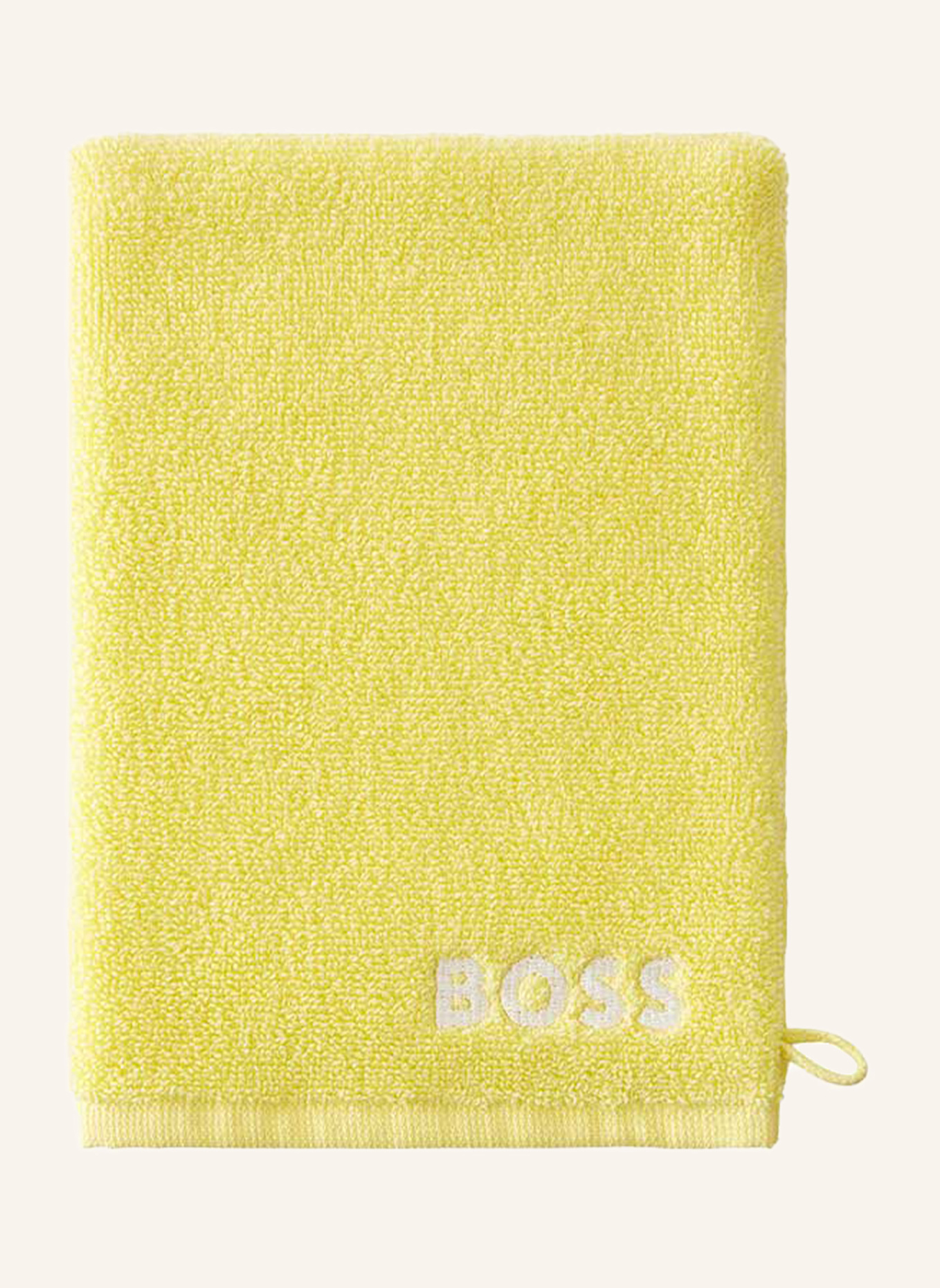 BOSS Waschhandschuh 4er Set PLAIN: GELB