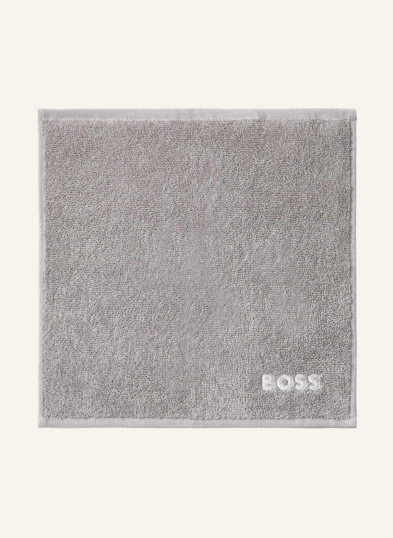 BOSS Waschlappen 4er Set PLAIN: HELLGRAU