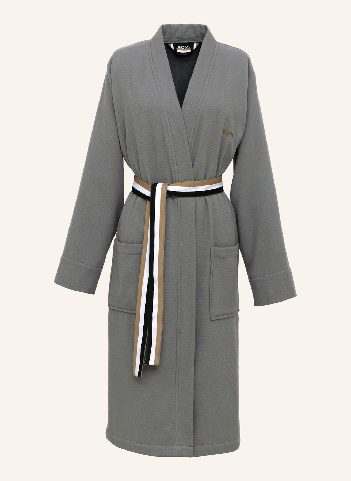 BOSS Bademantel BLINEA: GRAU