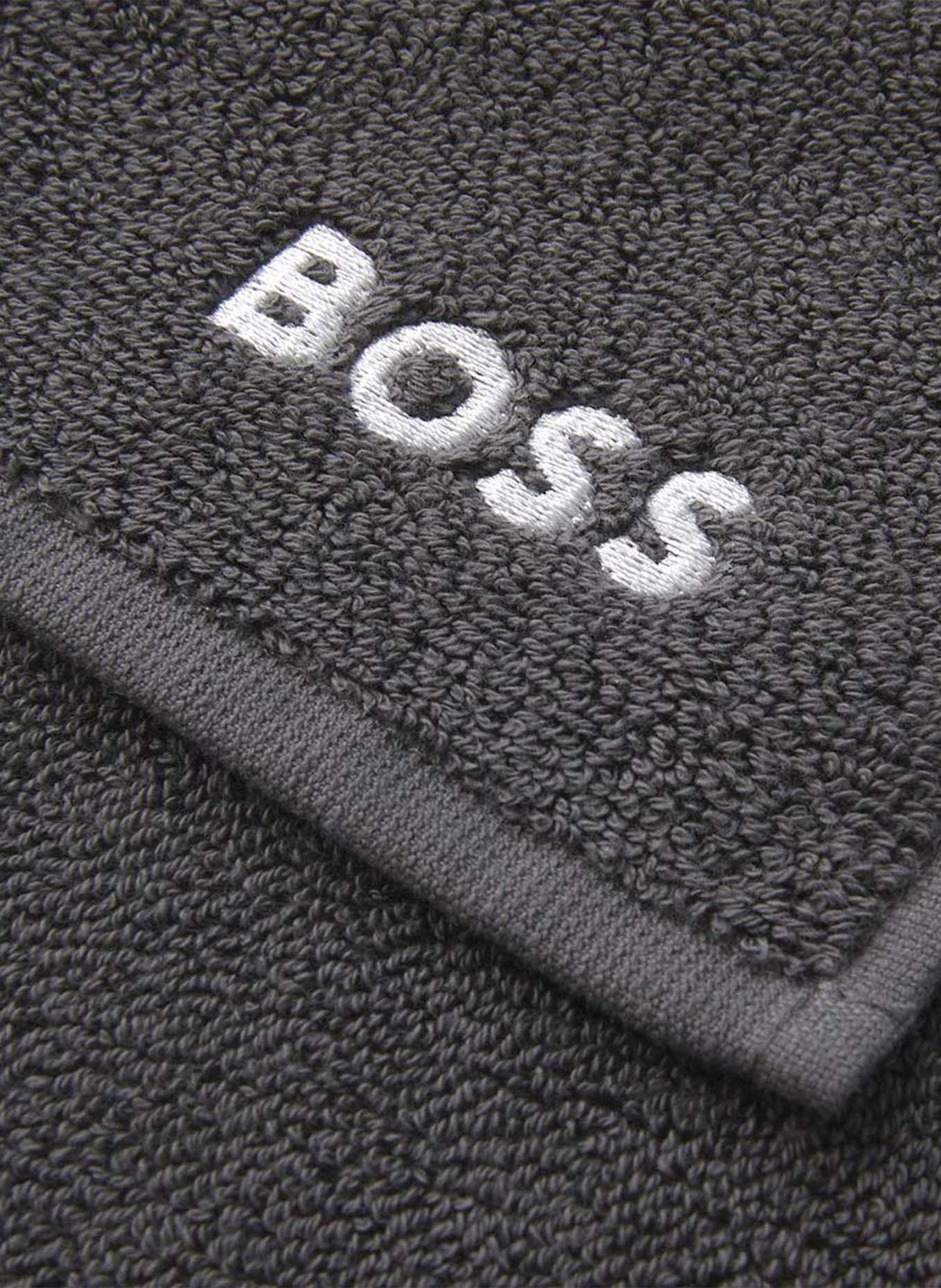 BOSS Waschlappen 4er Set PLAIN: DUNKELGRAU