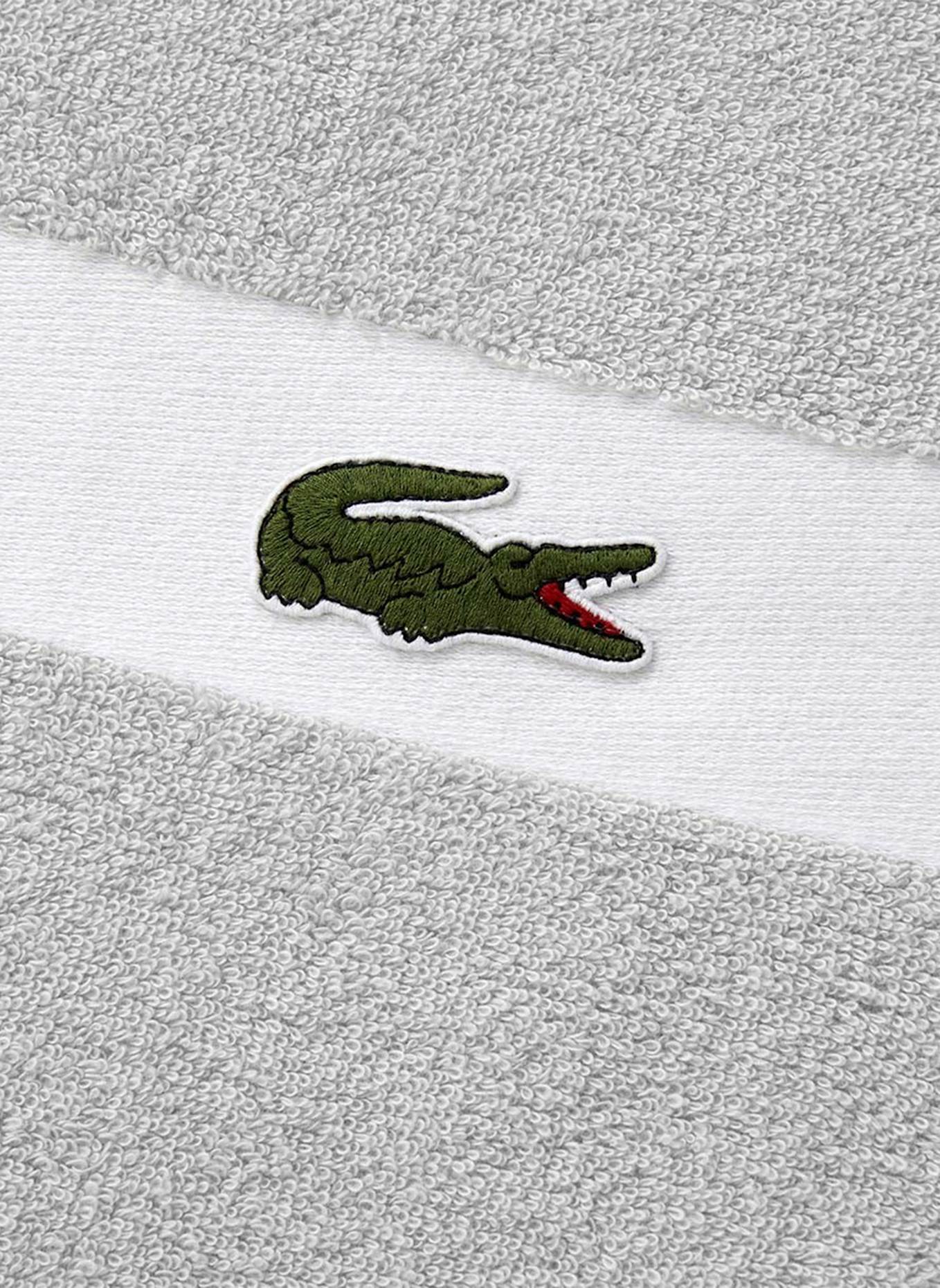 LACOSTE Badetuch LCASUAL: HELLGRAU