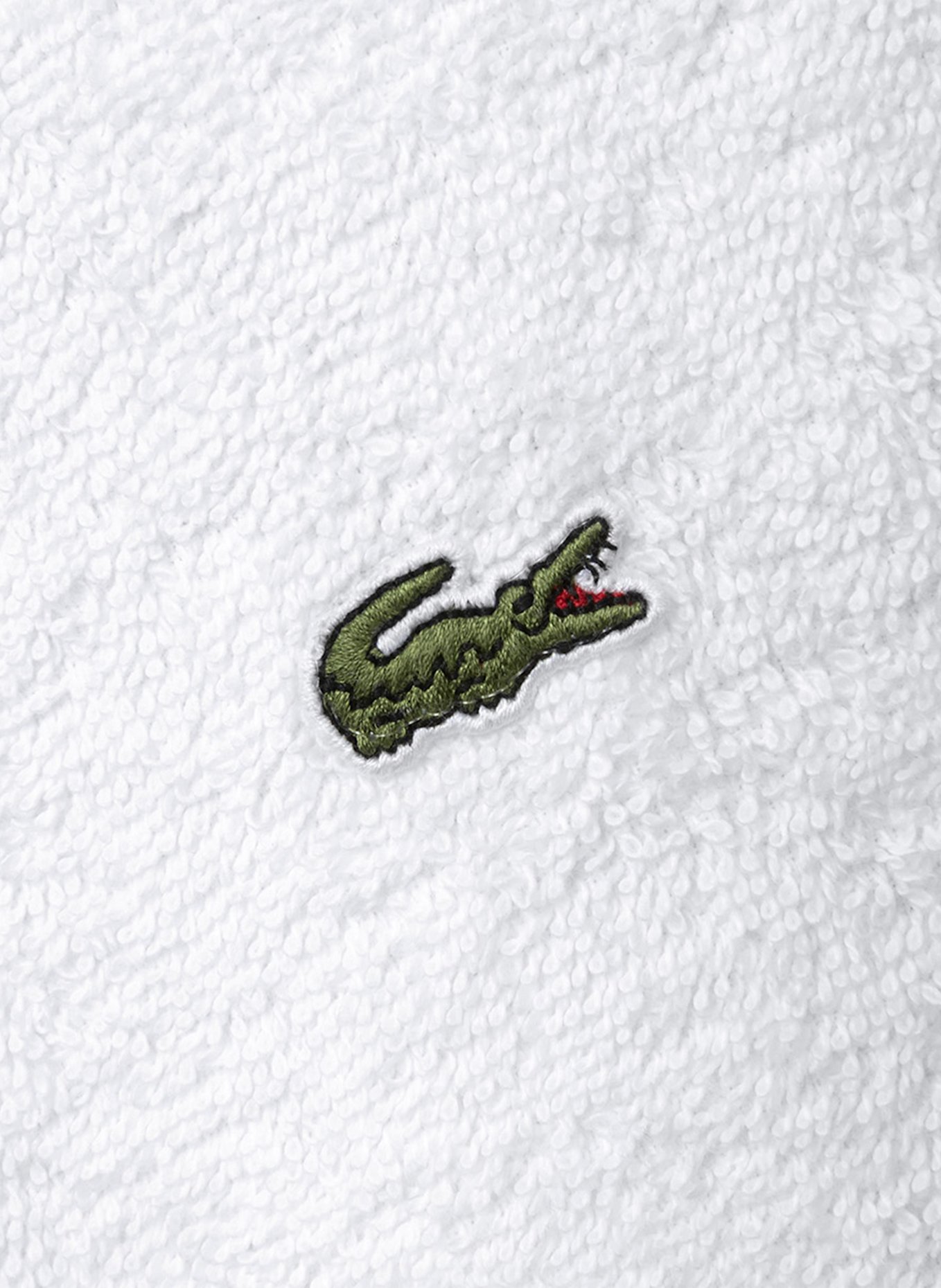 LACOSTE Badetuch LLECROCO: WEISS