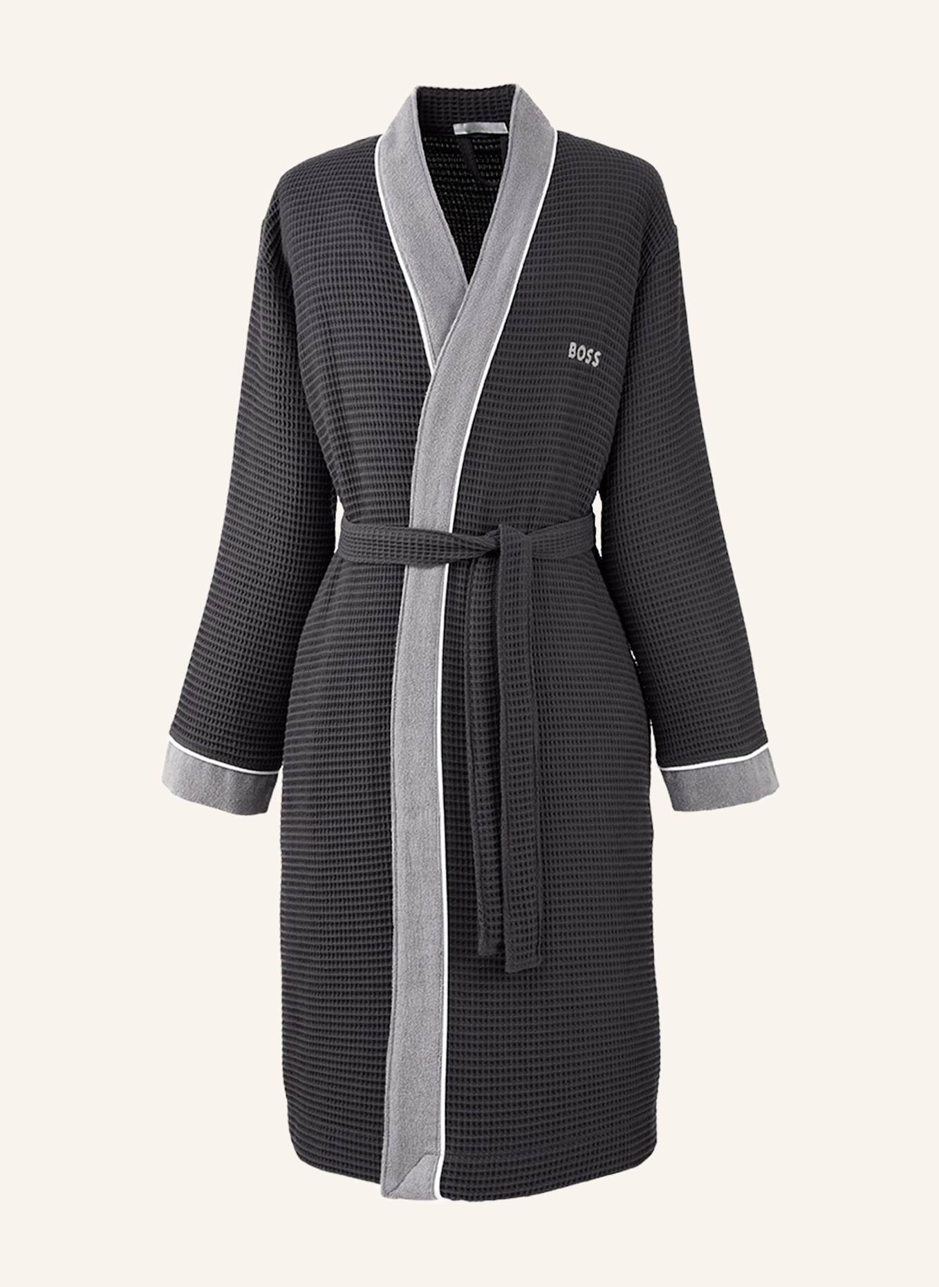 BOSS Bademantel THERMS: DUNKELGRAU