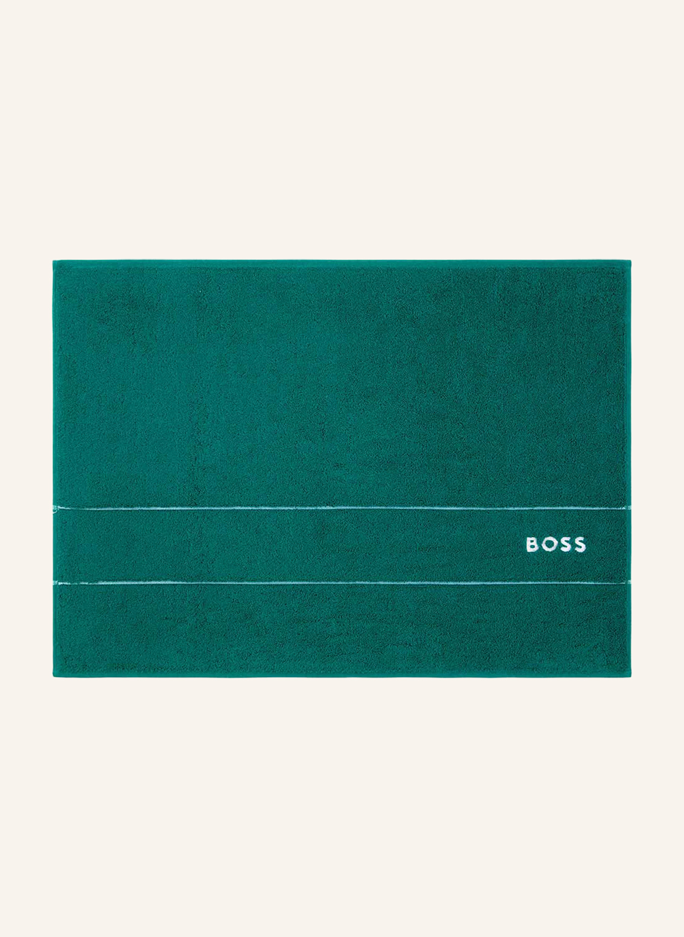 BOSS Badematte PLAIN: DUNKELGRÜN