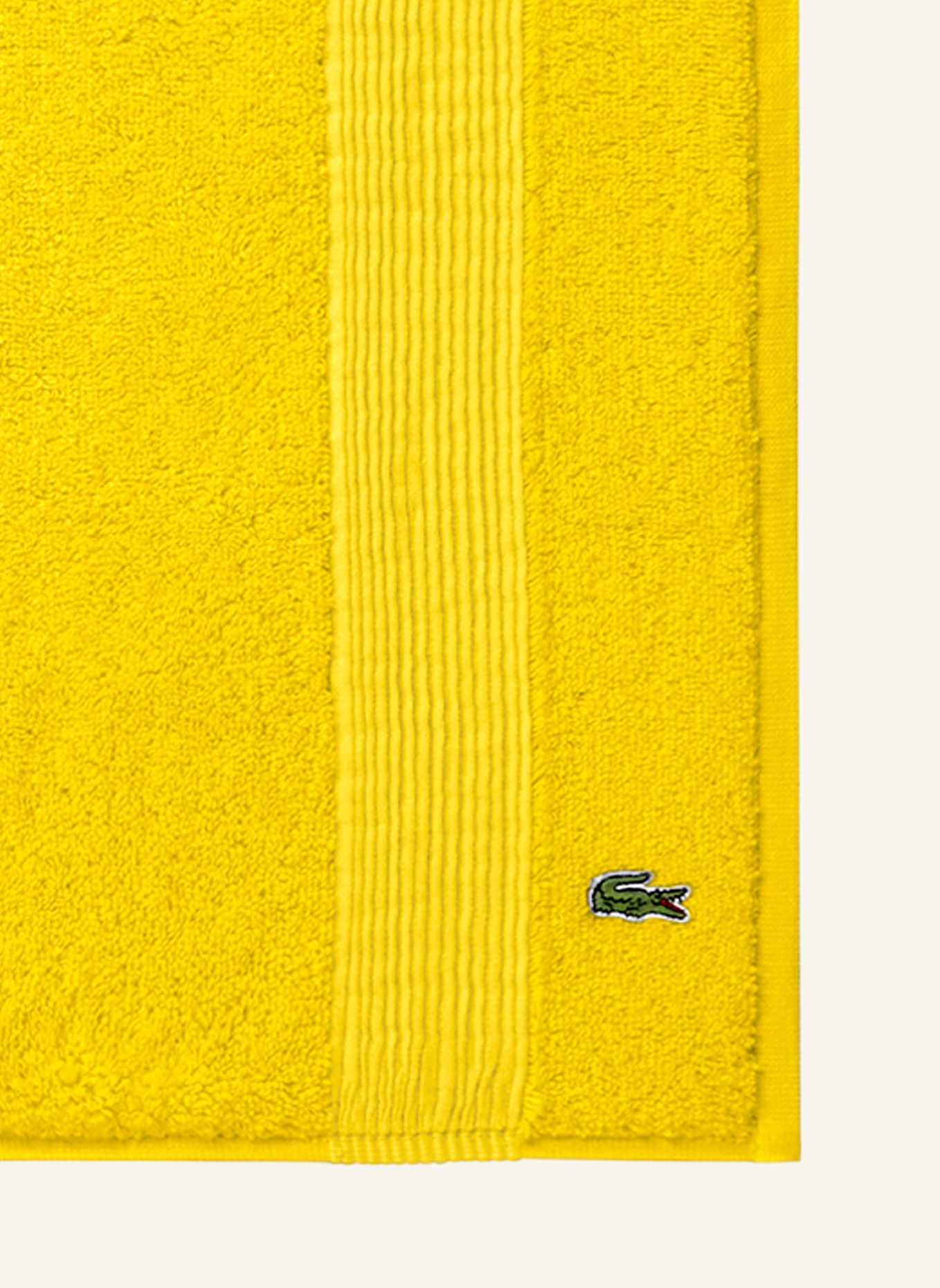 LACOSTE Badematte LLECROCO: GELB