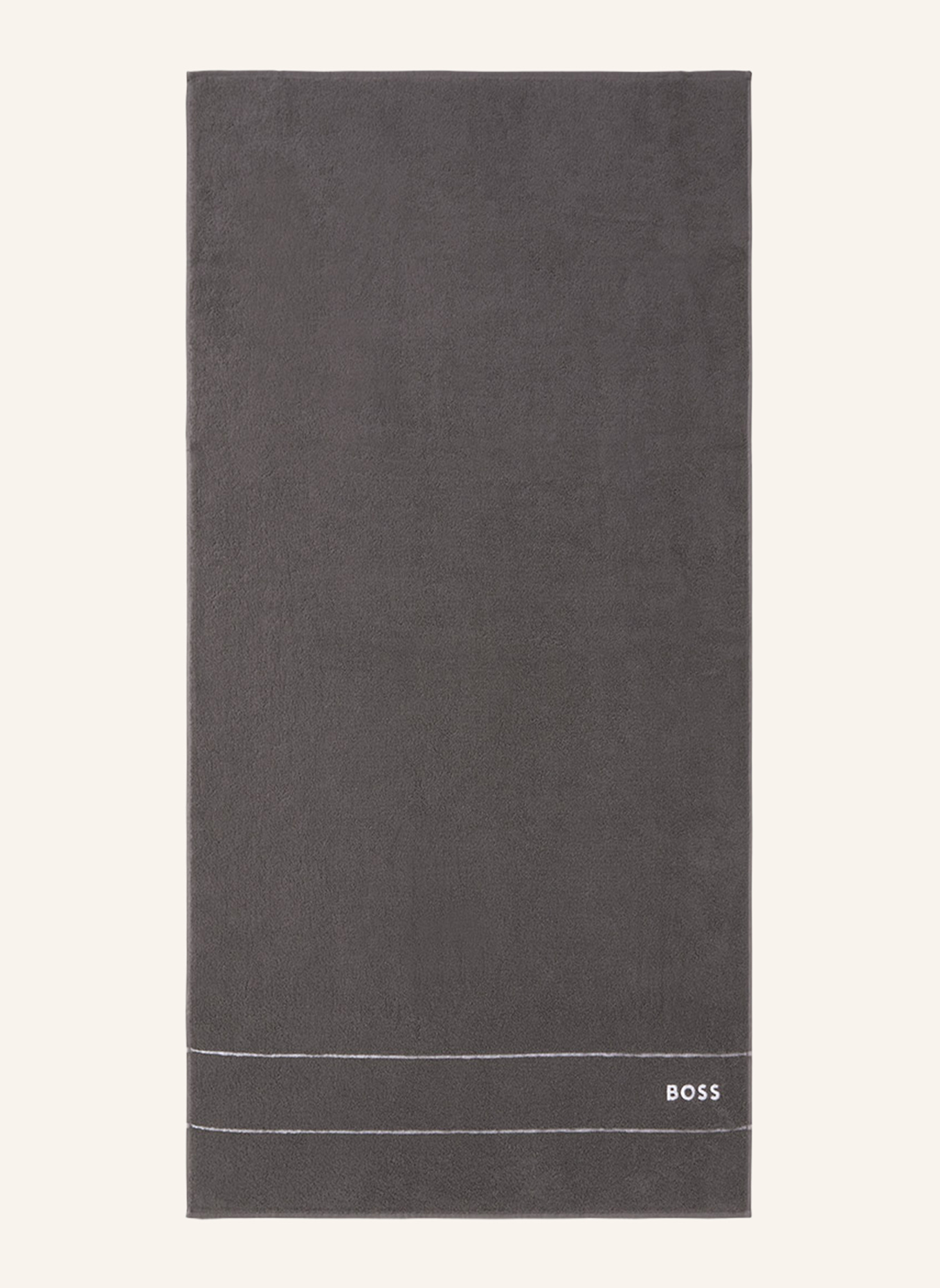 BOSS Duschtuch PLAIN: DUNKELGRAU