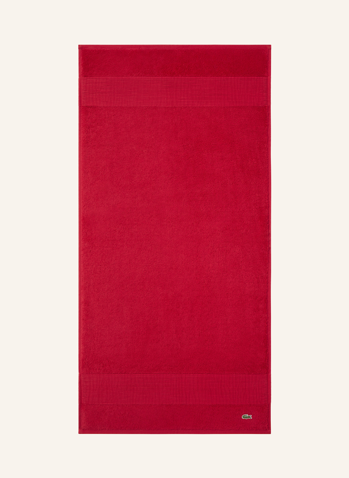 LACOSTE Gästetuch 2er Set LLECROCO: ROT