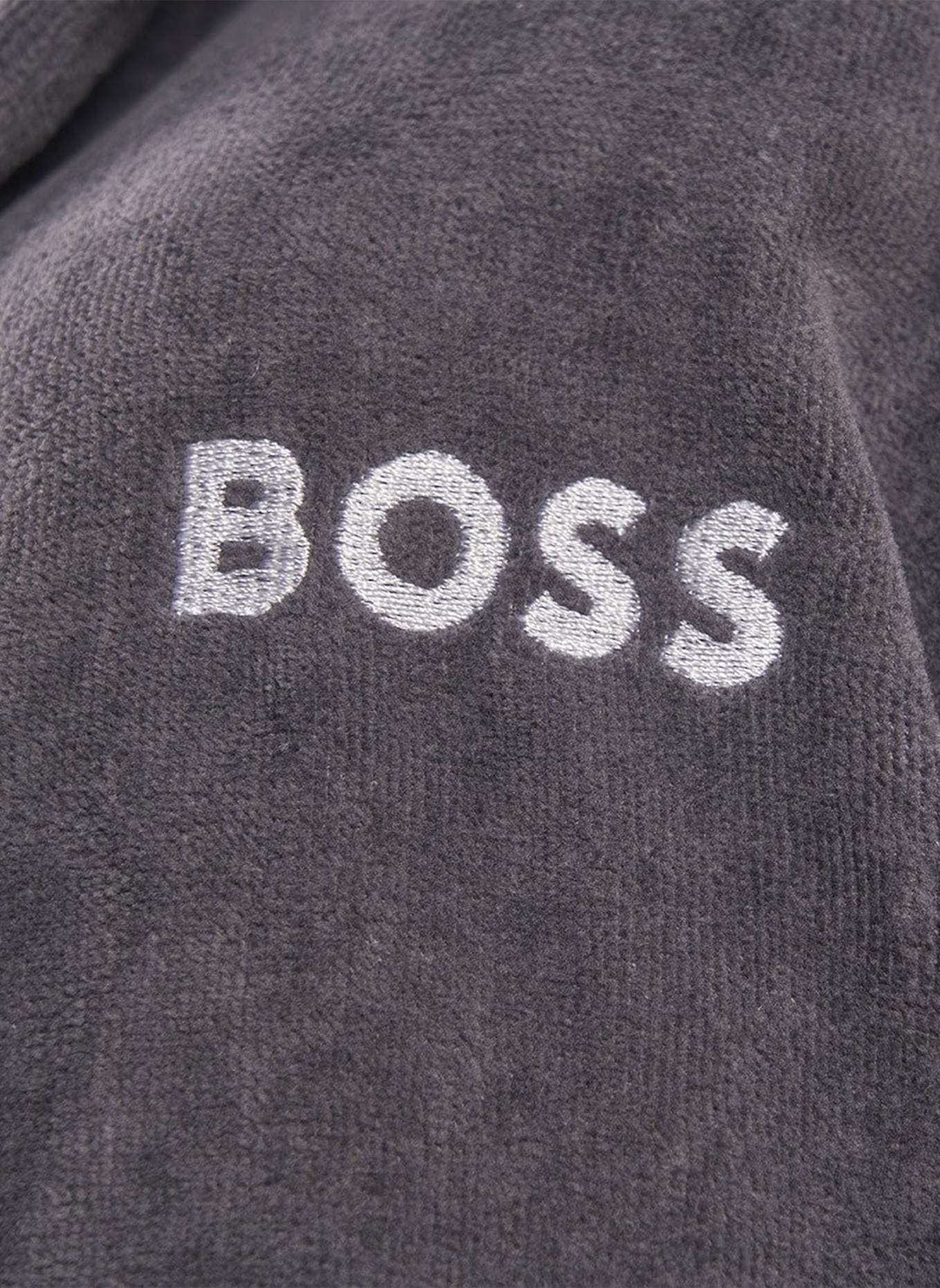 BOSS Bademantel PLAIN: DUNKELGRAU