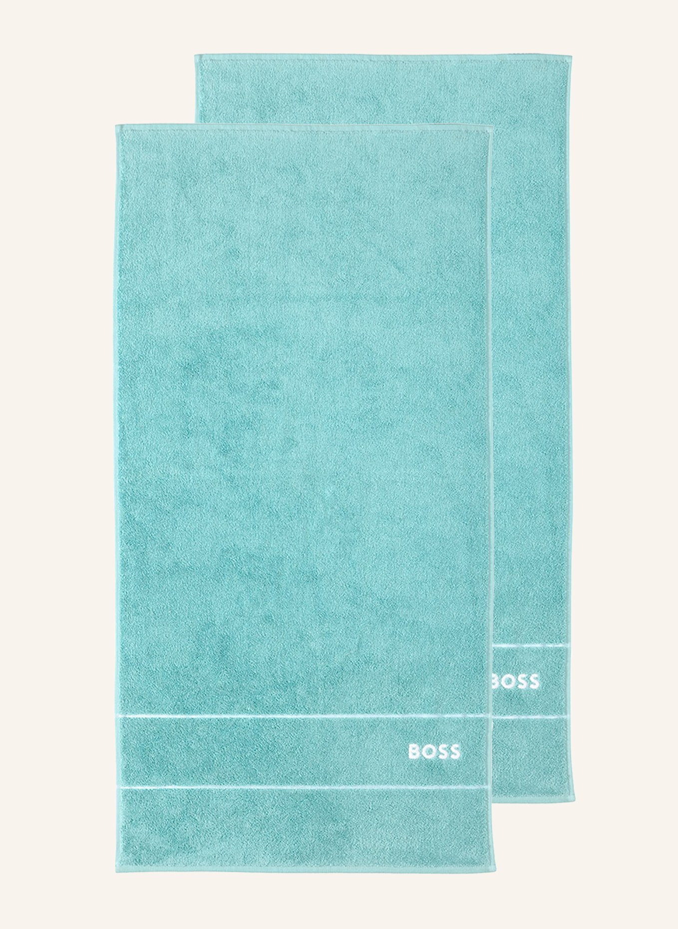 BOSS Handtuch 2er Set PLAIN: TÜRKIS