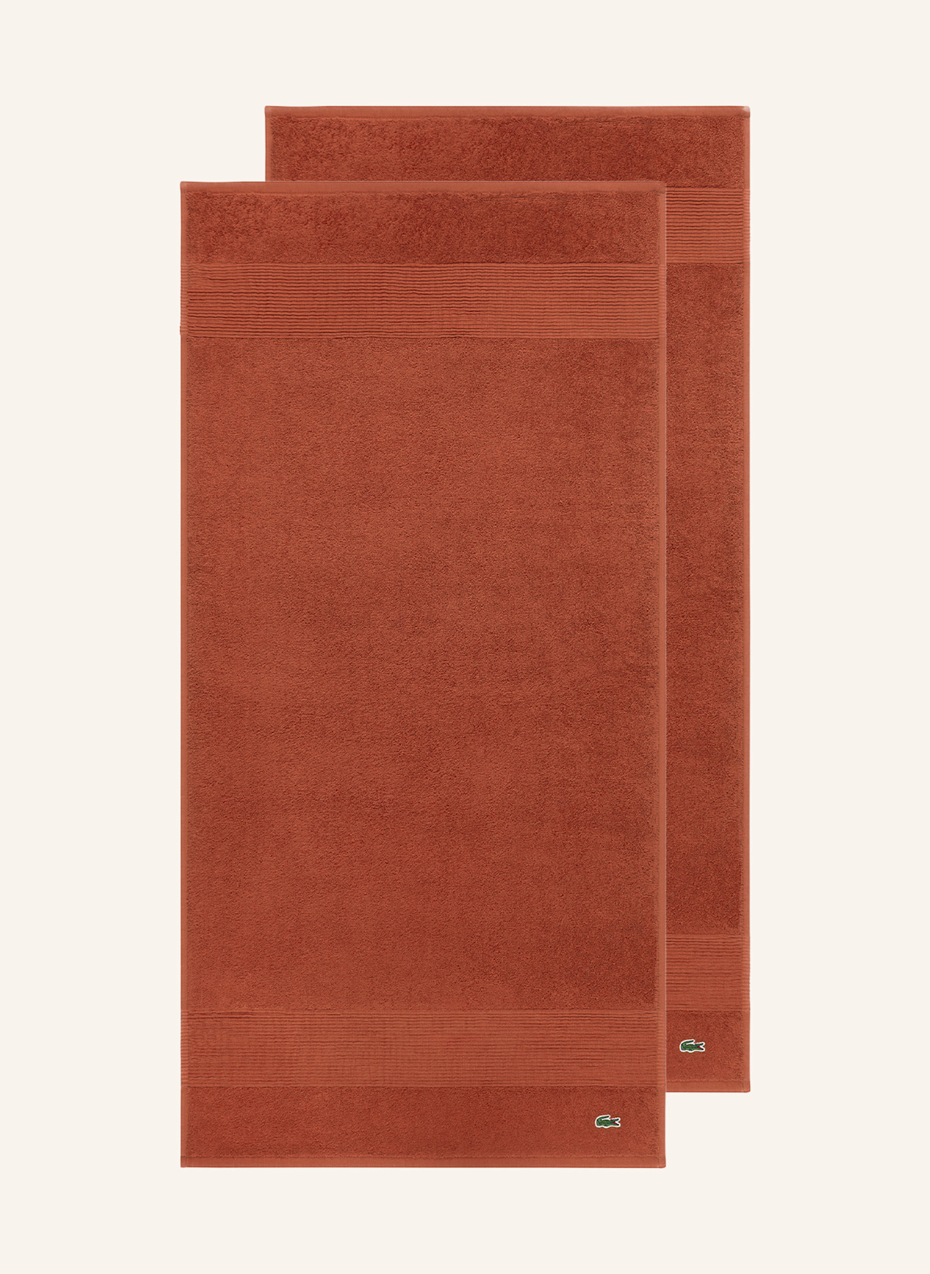 LACOSTE Badetuch LLECROCO: BRAUN