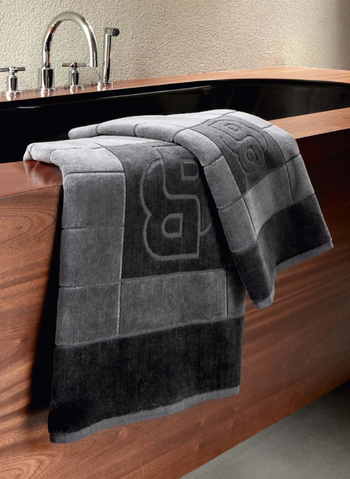 BOSS Handtuch DOUBLEB: DUNKELGRAU