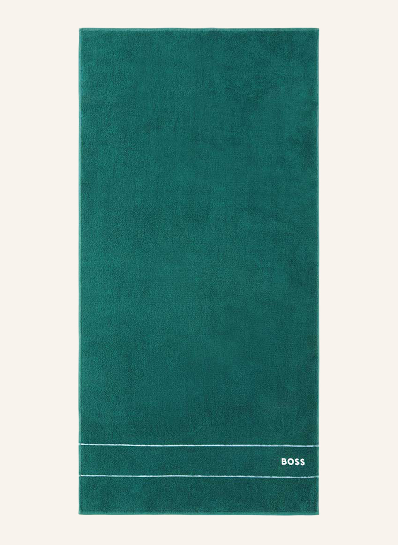 BOSS Badetuch PLAIN: DUNKELGRÜN