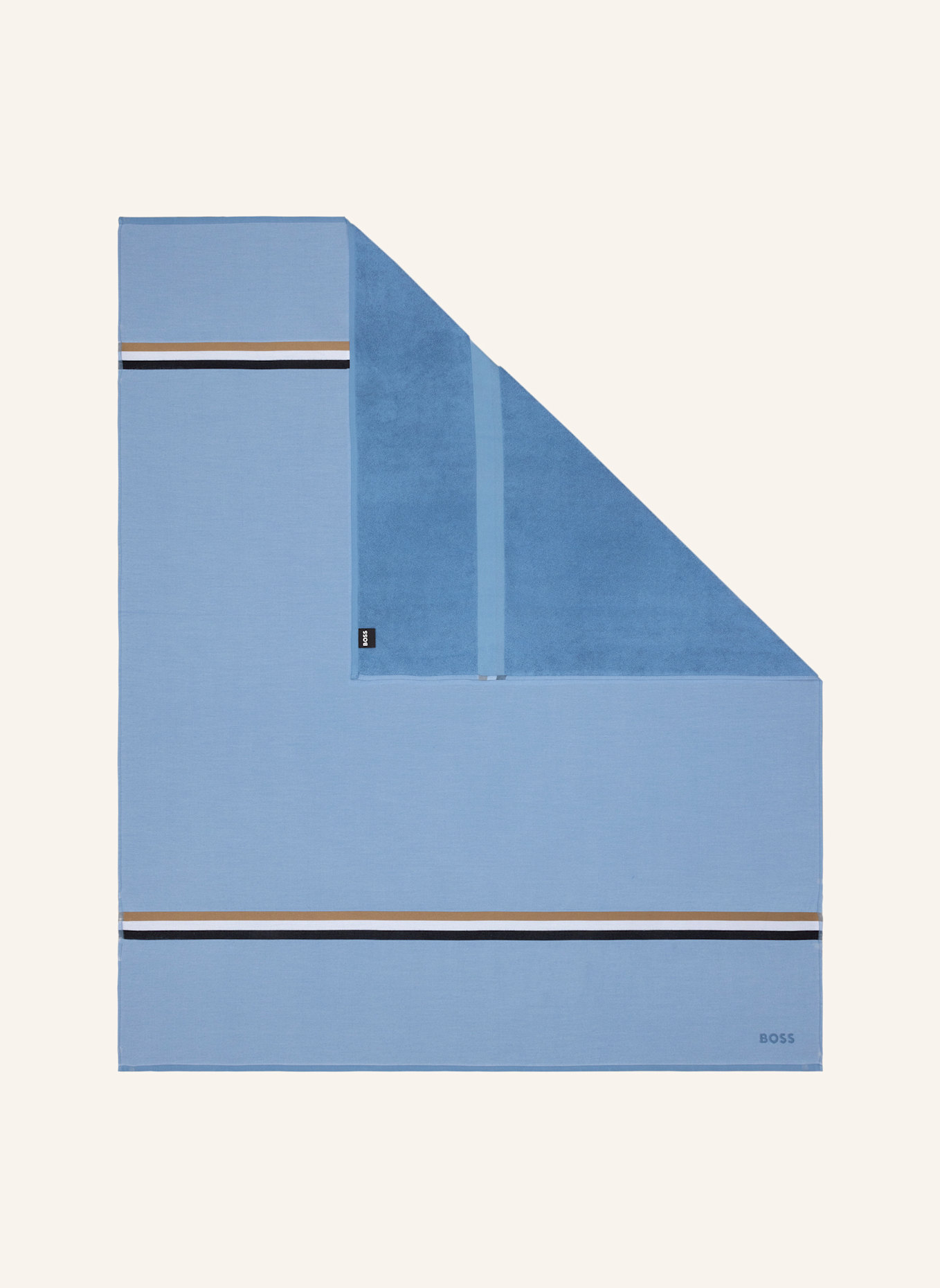 BOSS Strandtuch KUDA: DUNKELBLAU