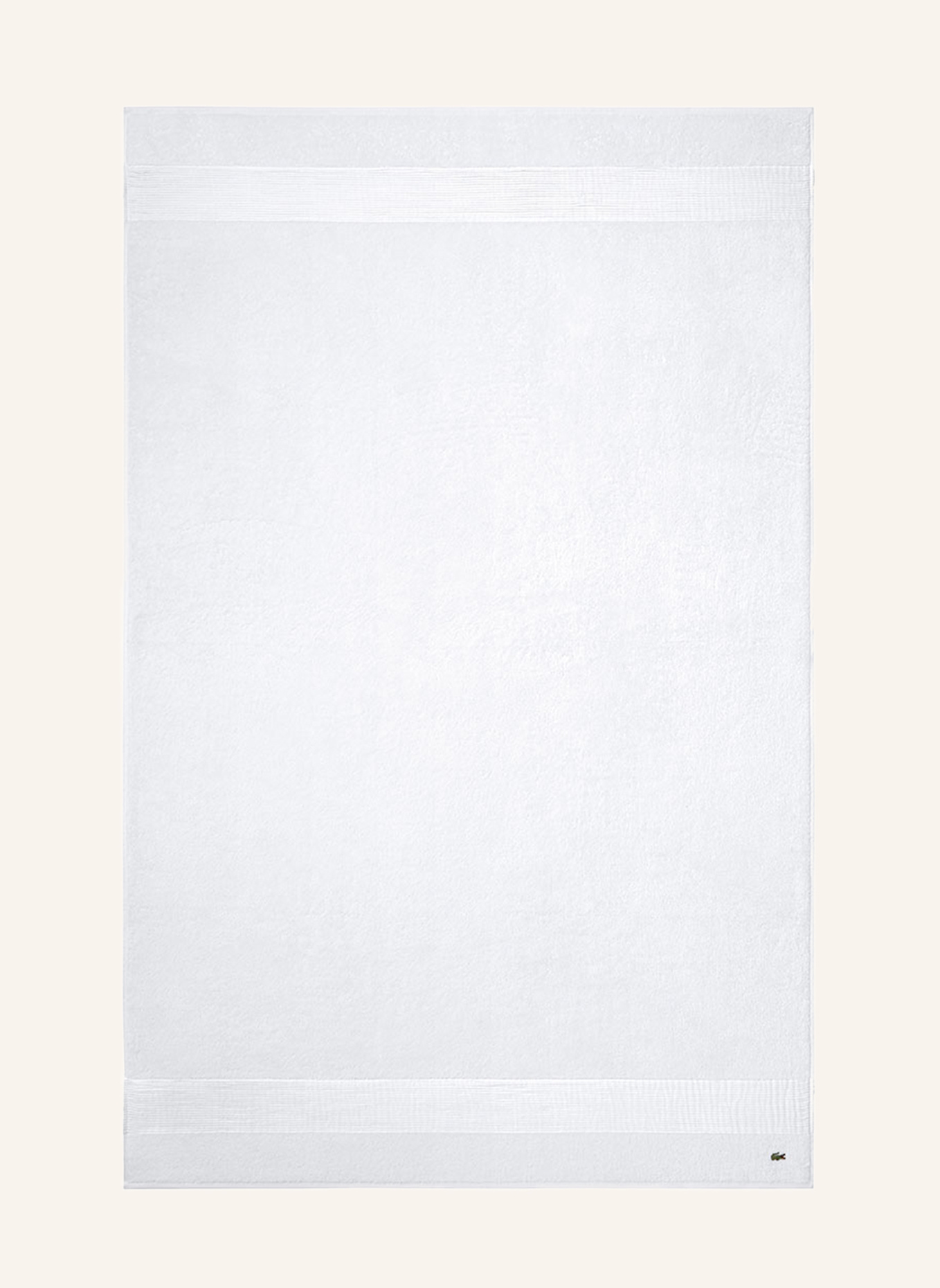 LACOSTE Badetuch LLECROCO: WEISS