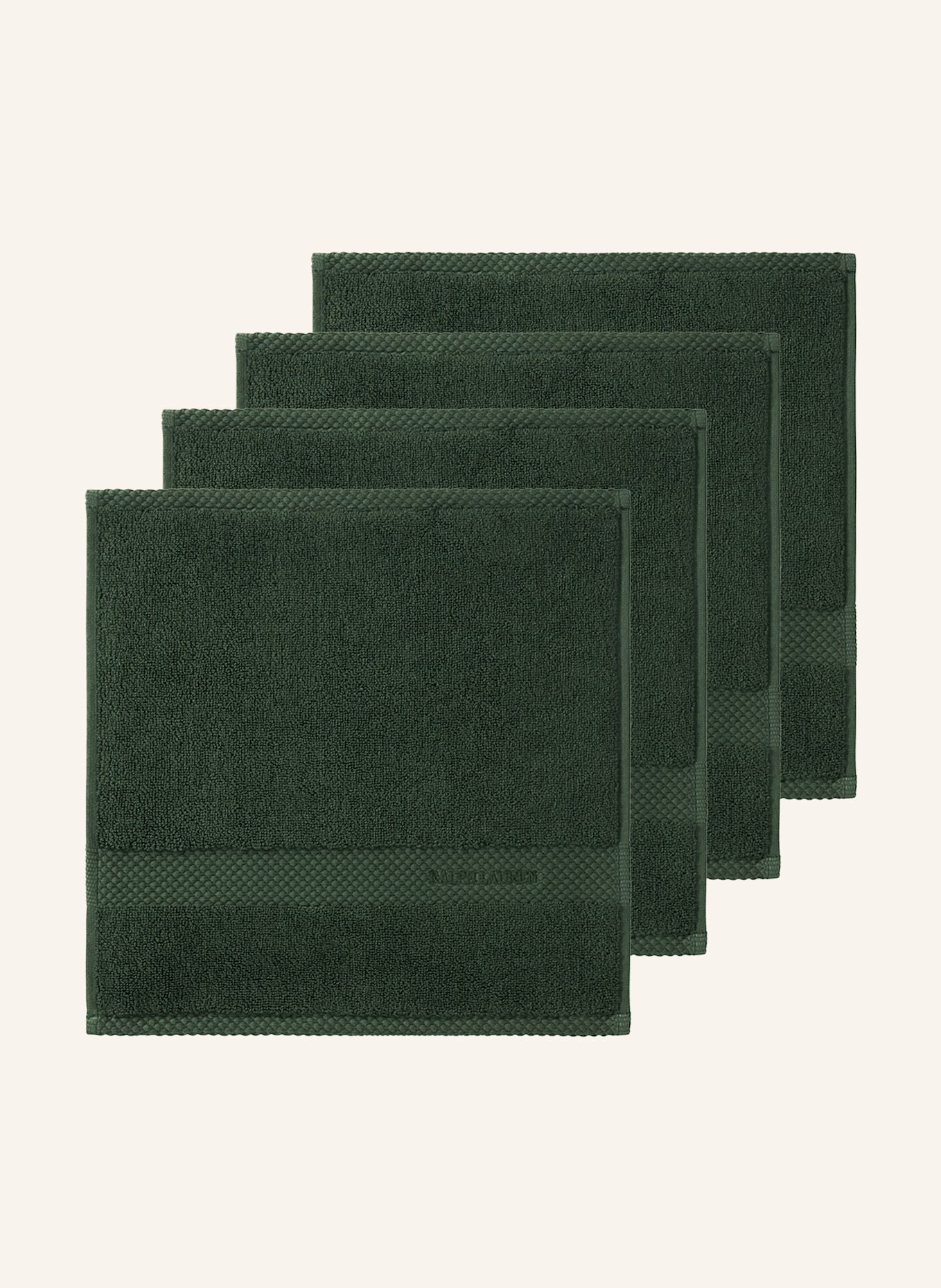 RALPH LAUREN HOME Waschlappen 4er Set AVENUE: DUNKELGRÜN