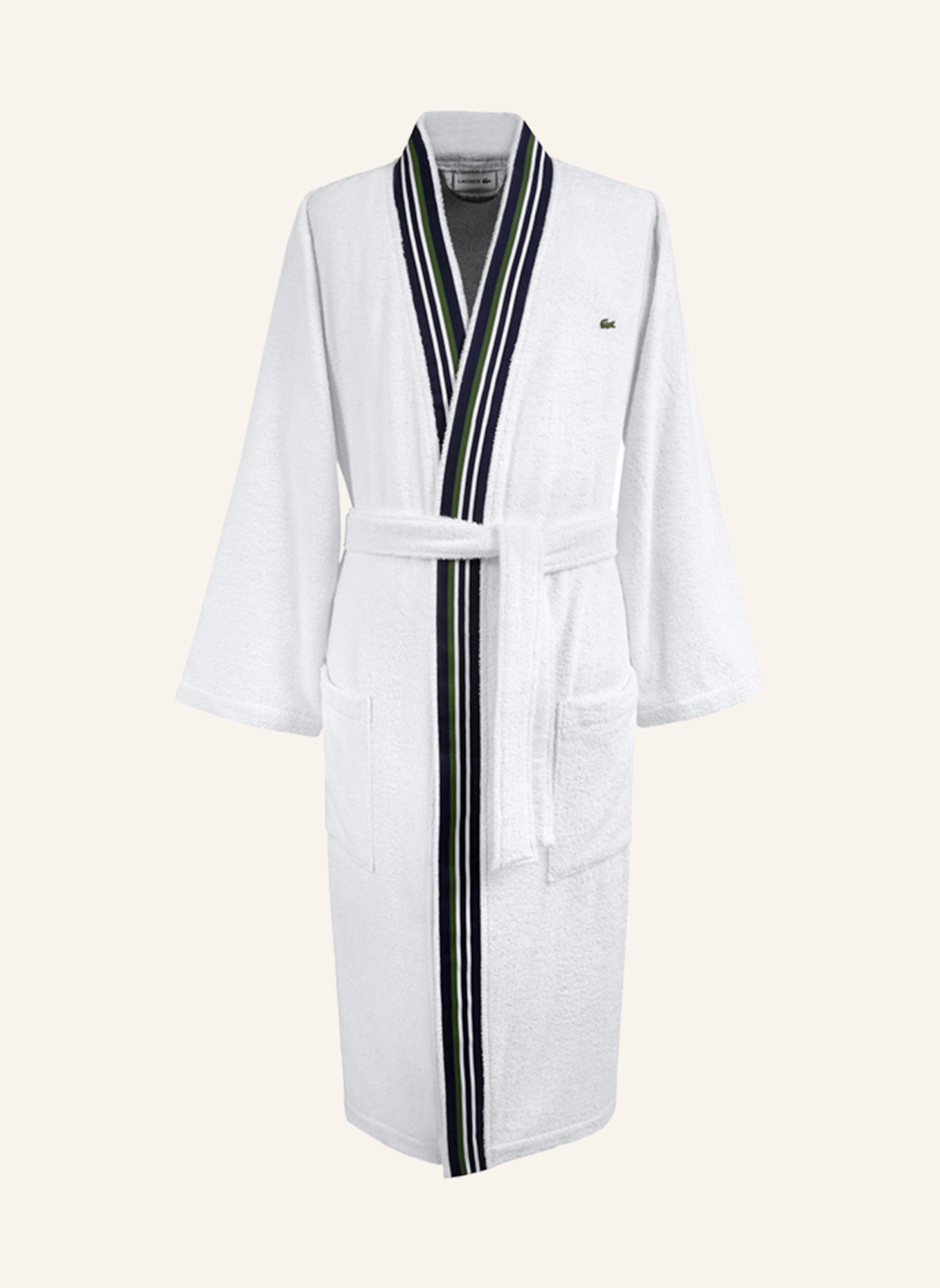 LACOSTE Bademantel LCLUB: WEISS
