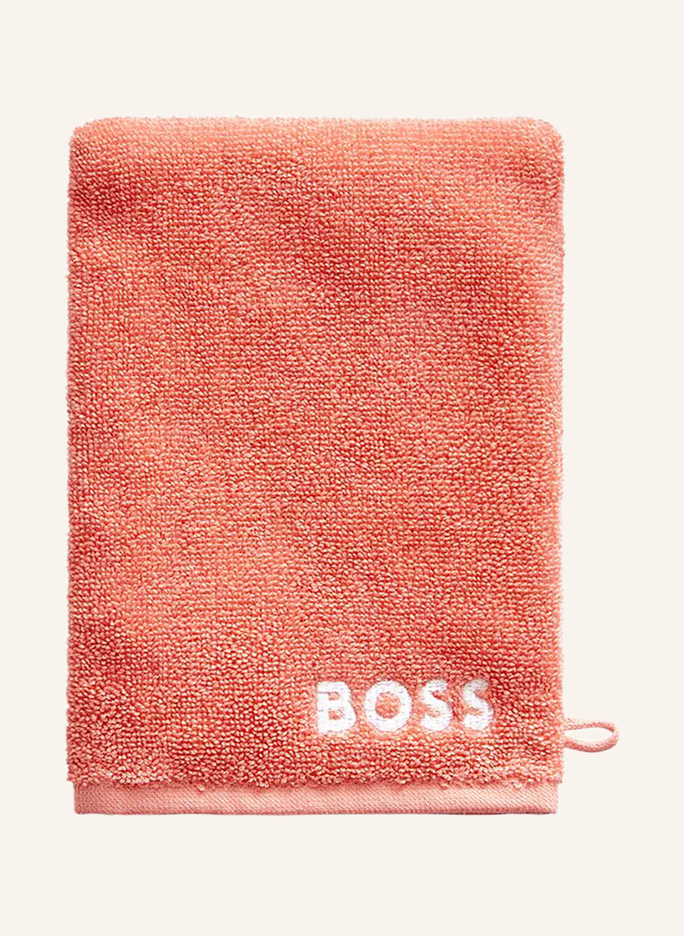 BOSS Waschhandschuh 4er Set PLAIN: HELLORANGE