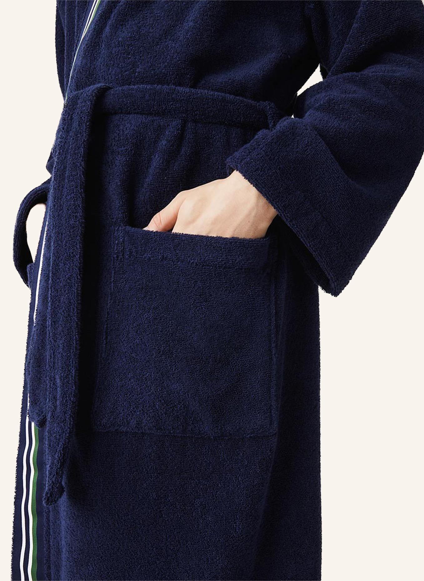 LACOSTE Bademantel LCLUB: DUNKELBLAU