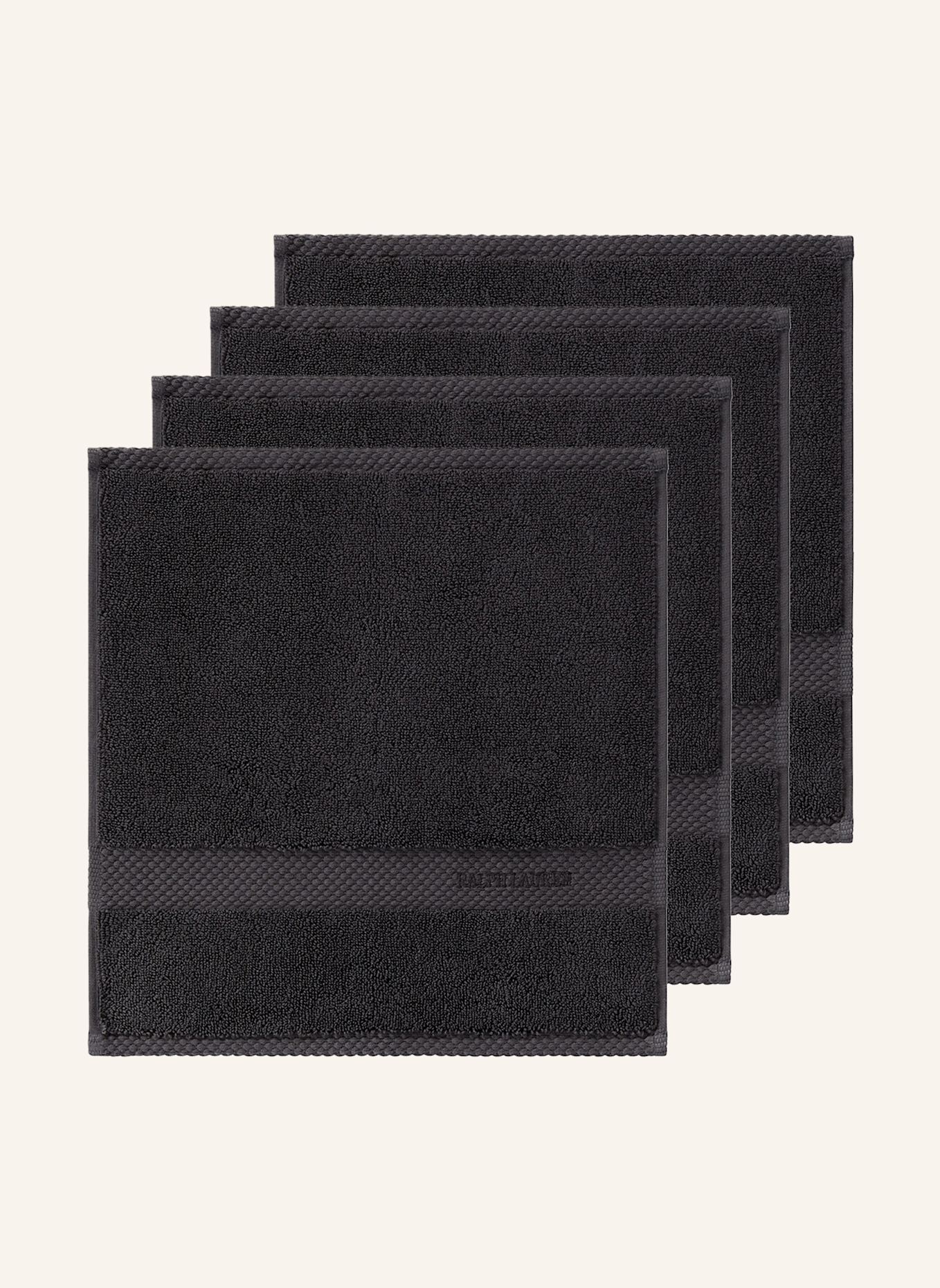 RALPH LAUREN HOME Waschlappen 4er Set AVENUE: DUNKELGRAU