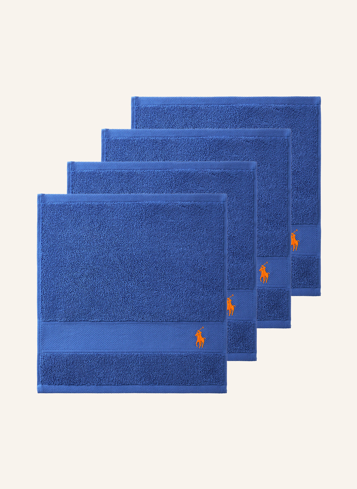 RALPH LAUREN HOME Waschhandschuh 4er Set POLOPLAYER: BLAU