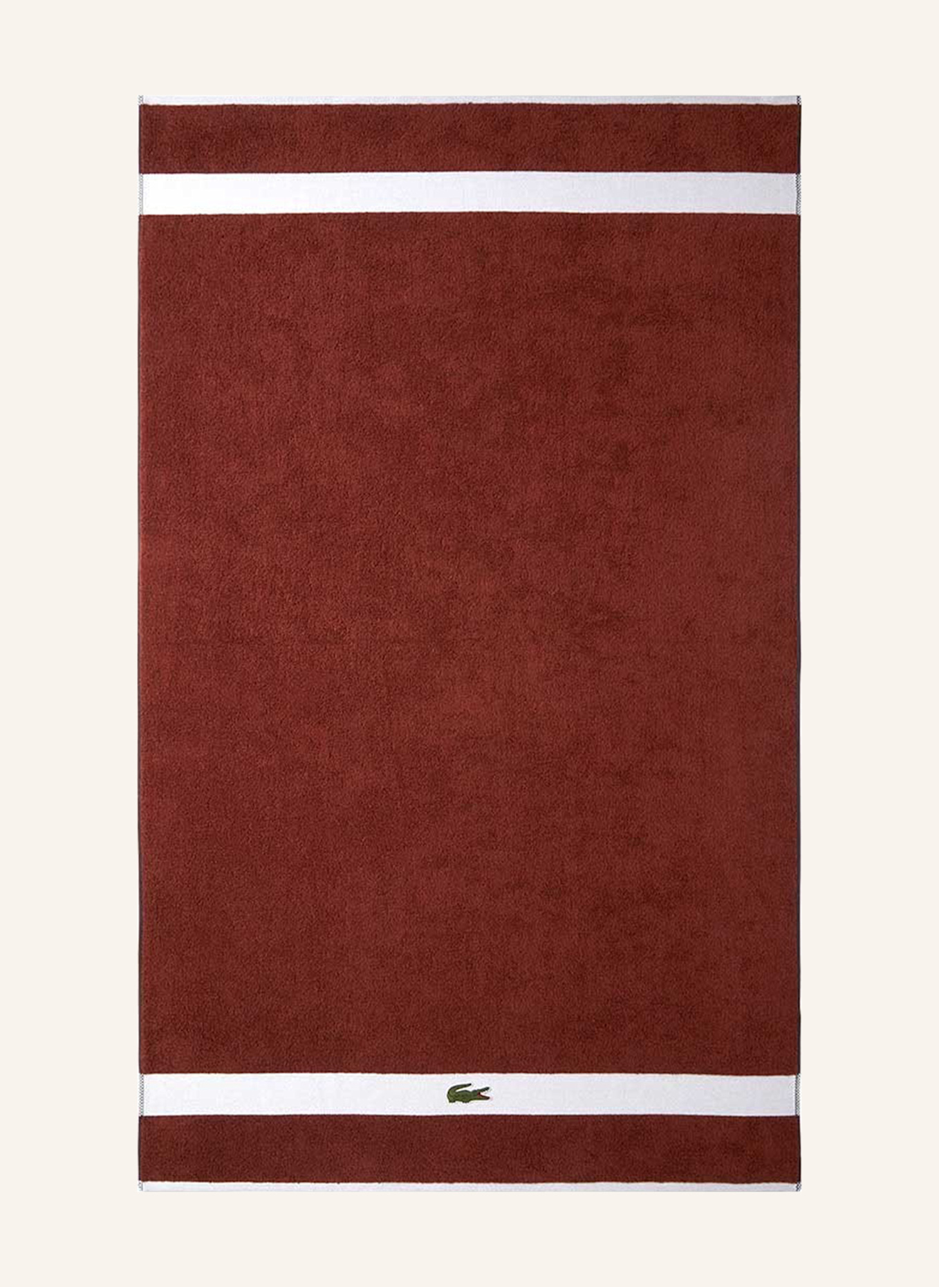 LACOSTE Badetuch LCASUAL: BRAUN